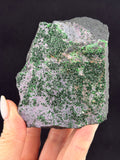 Uvarovite Garnet on Pink Kämmererite – Saranovskii Mine, Russia