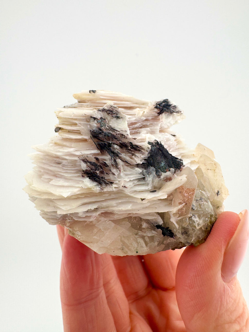Pink 1000 Layer Calcite with Quartz and Specularite