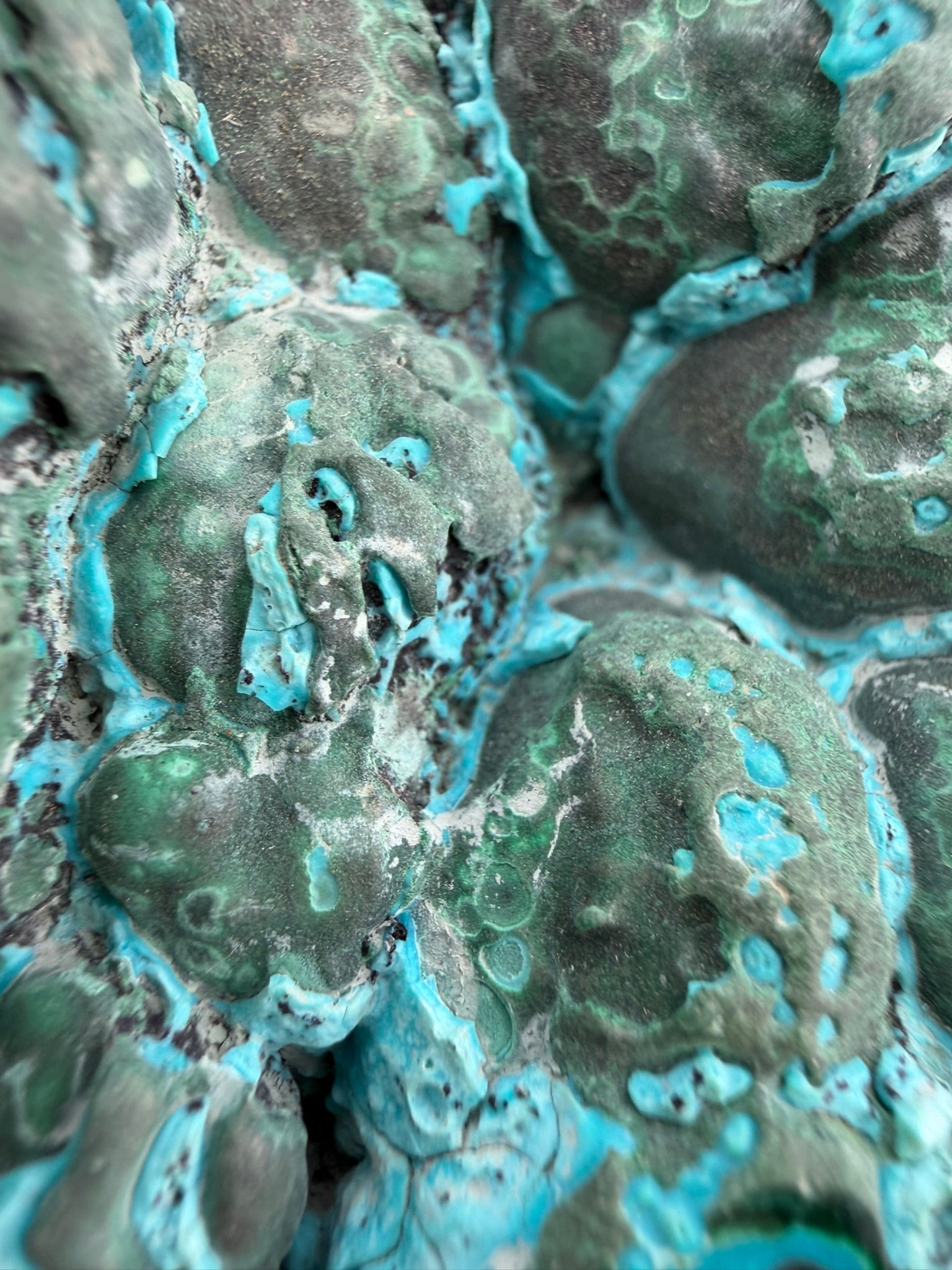 Botryoidal Chrysocolla with Malachite