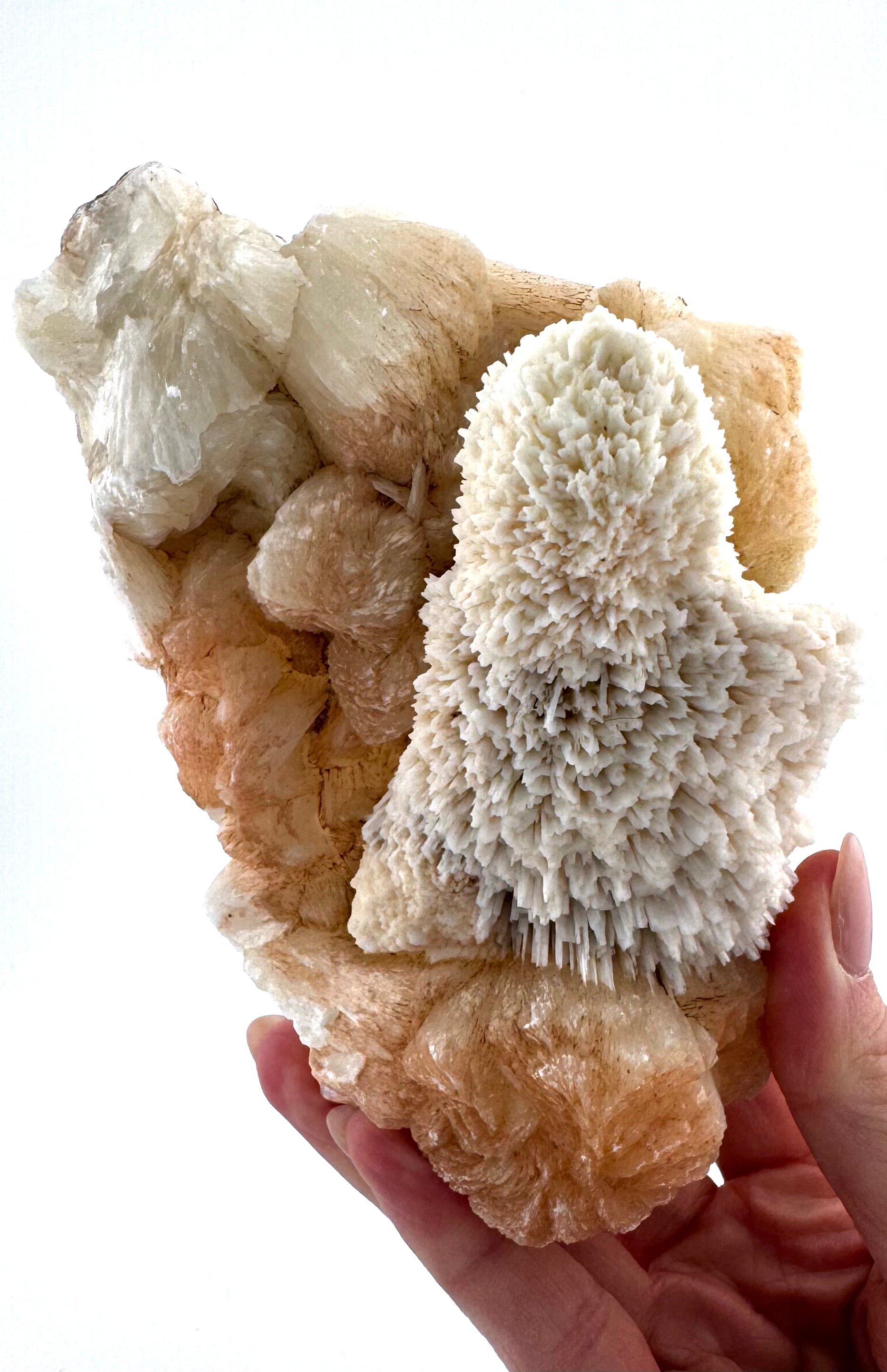 Scolecite with Peachy Stilbite