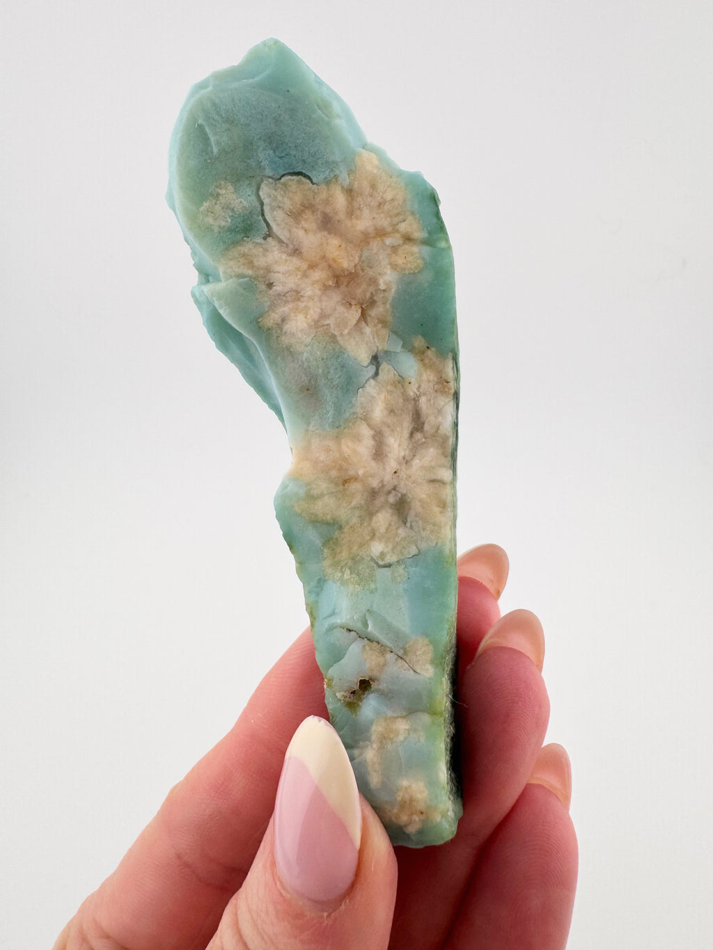 Raw Green Cherry Blossom Agate