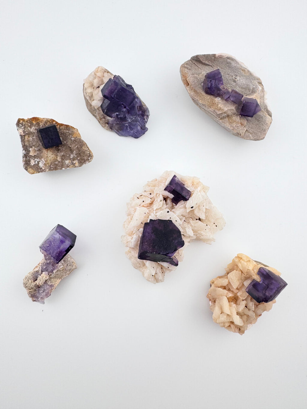 Purple Step Fluorite with Dolomite from Pakistan