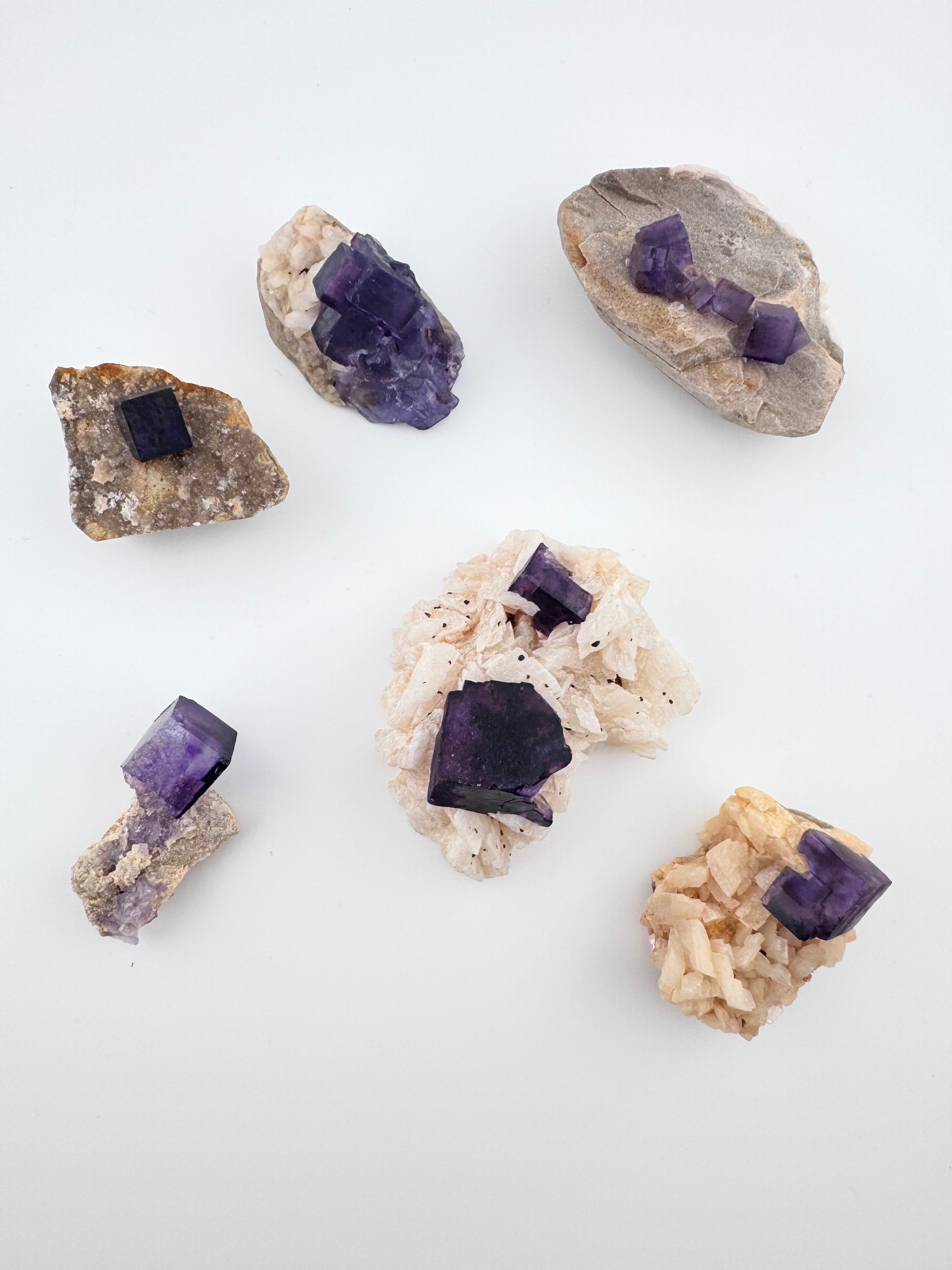 Purple Step Fluorite with Dolomite from Pakistan