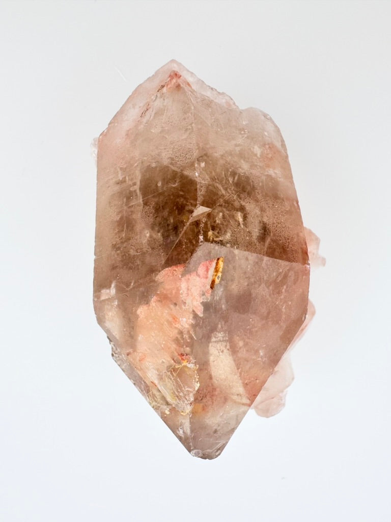 Golden Rutile Pink Quartz with Specularite