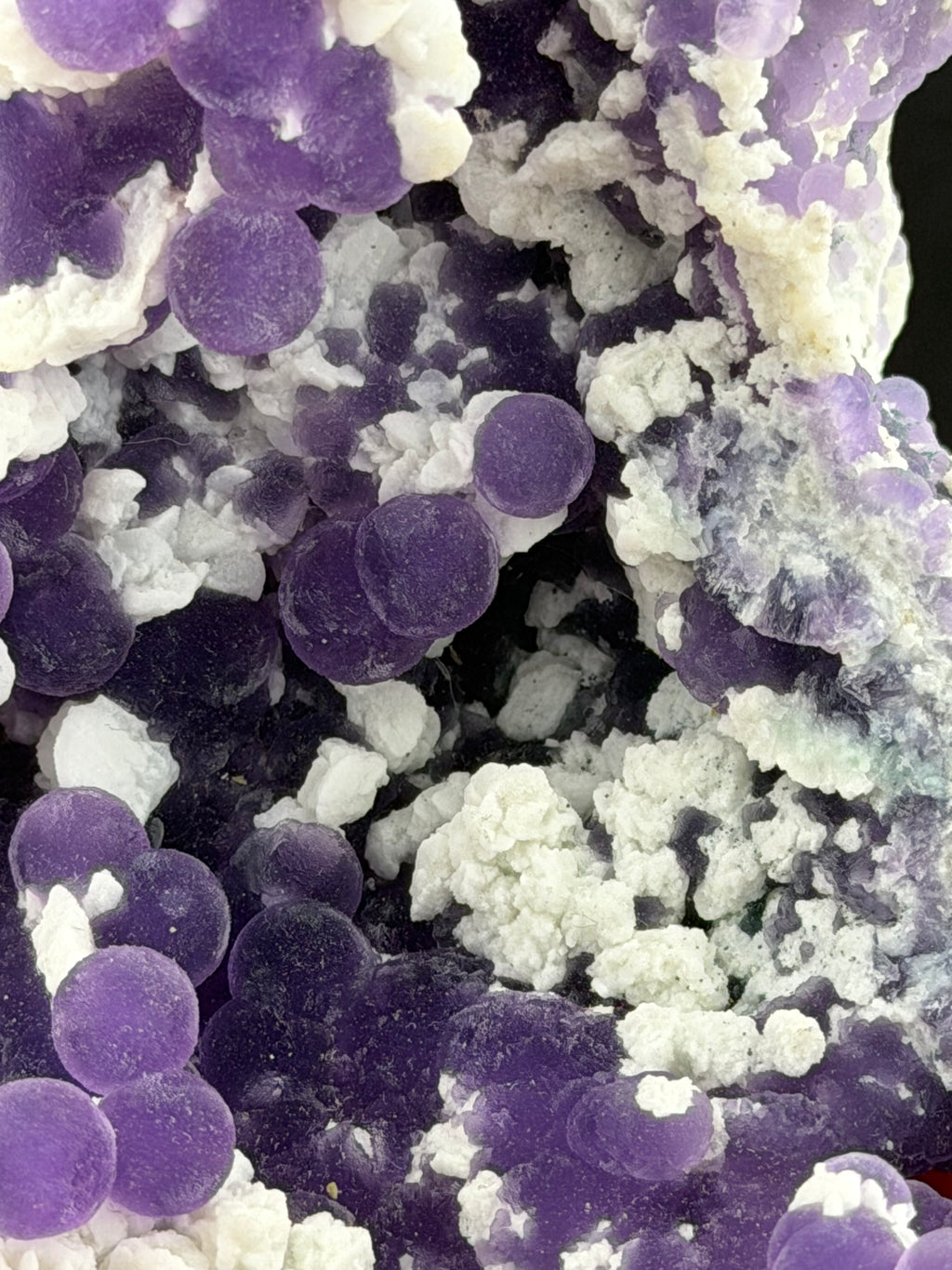 Grape agate (botryoidal chalcedony) with white calcite - West Sulawesi, Indonesia