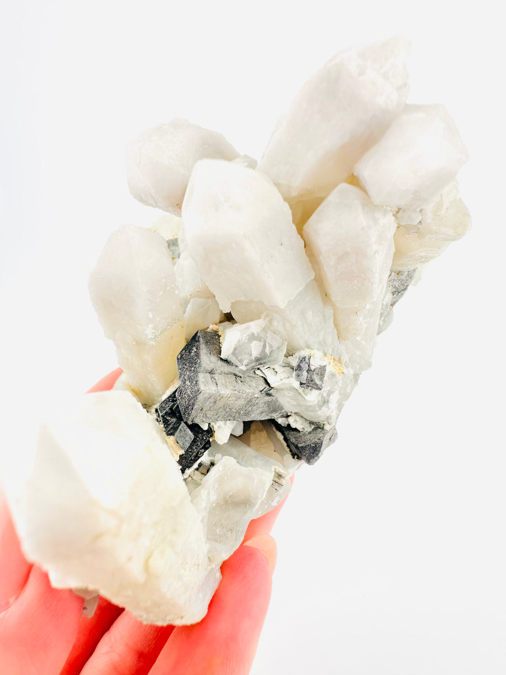 Candle Quartz with Arsenopyrite