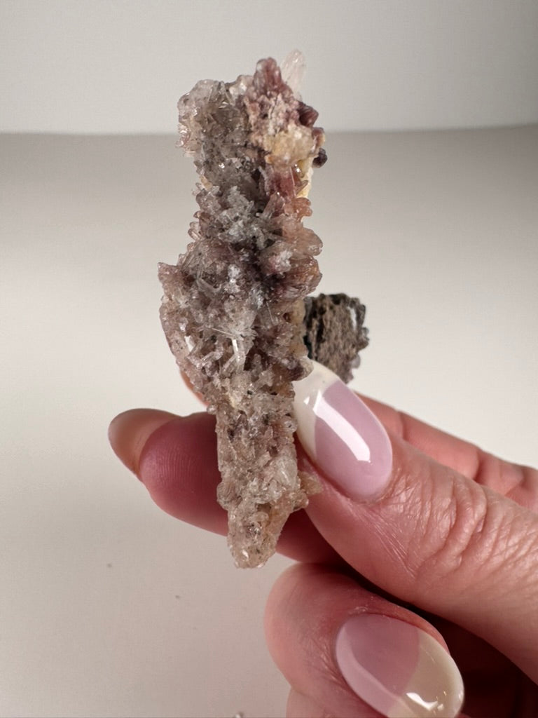Pink Selenite, Feldspar and Black Tourmaline