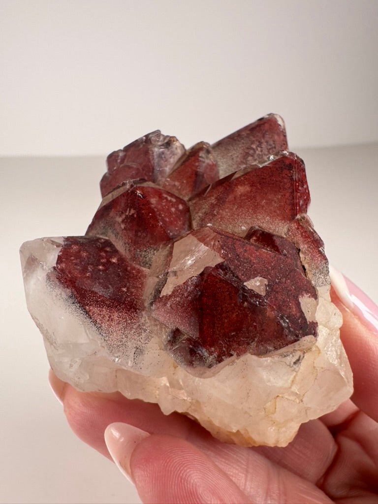 Hematite-Stained Quartz Cluster