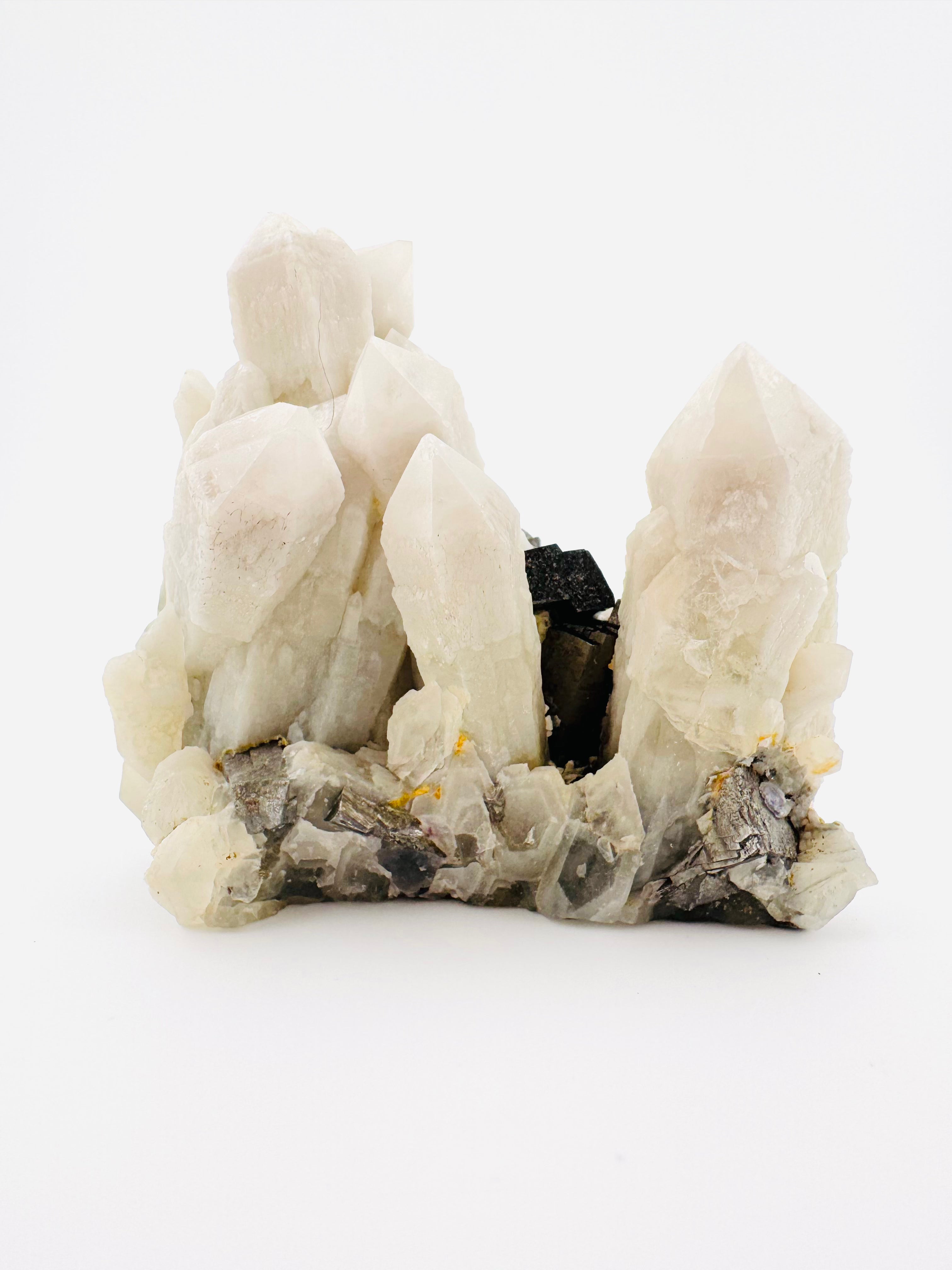 Candle Quartz with Arsenopyrite