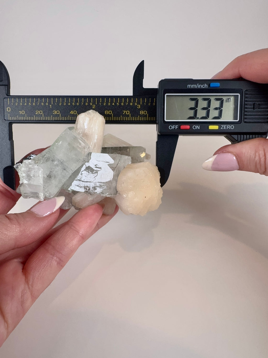 Green Apophyllite and Peachy Stilbite