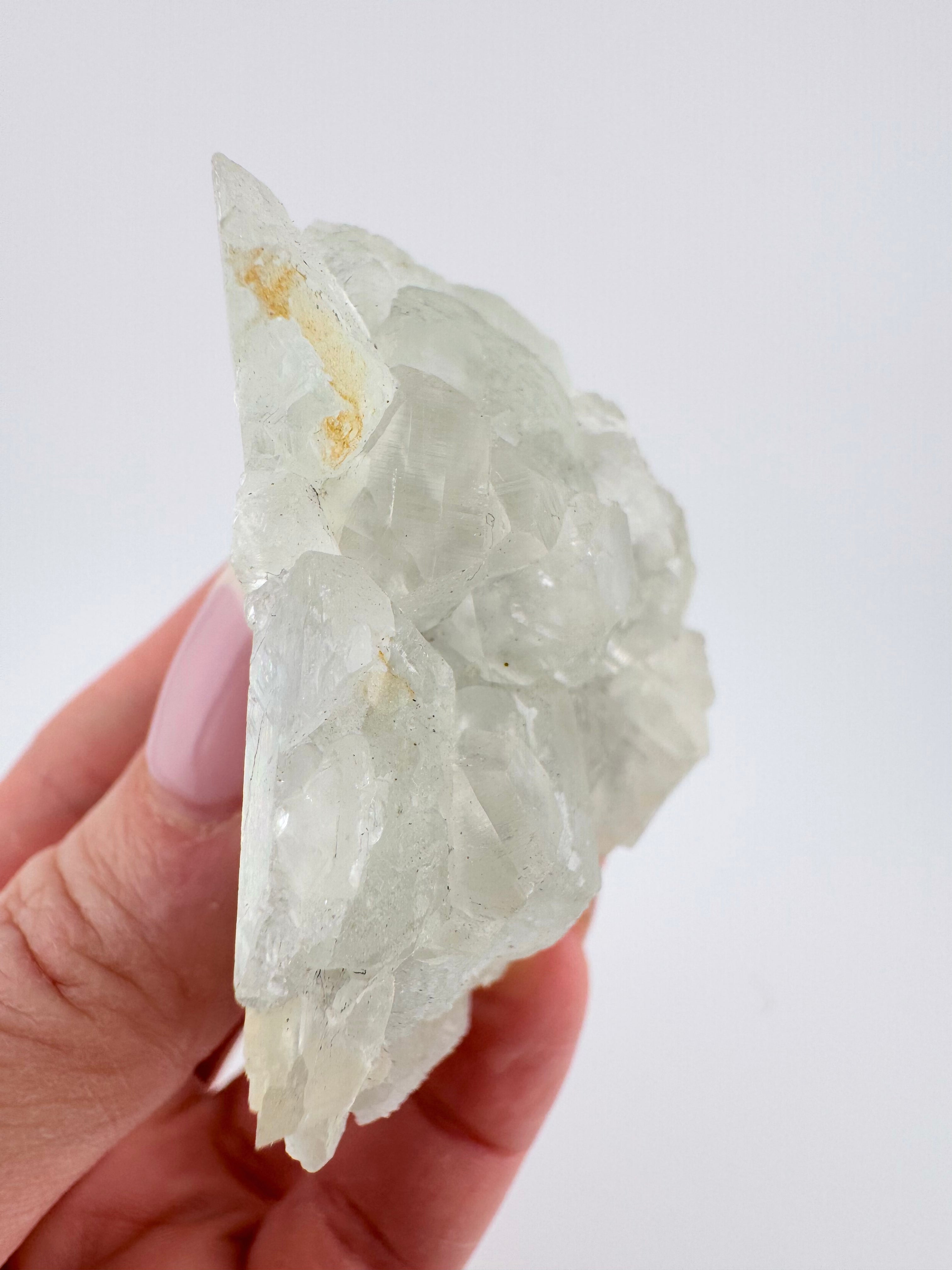 Green Fluorite with Benz Calcite from Fujian