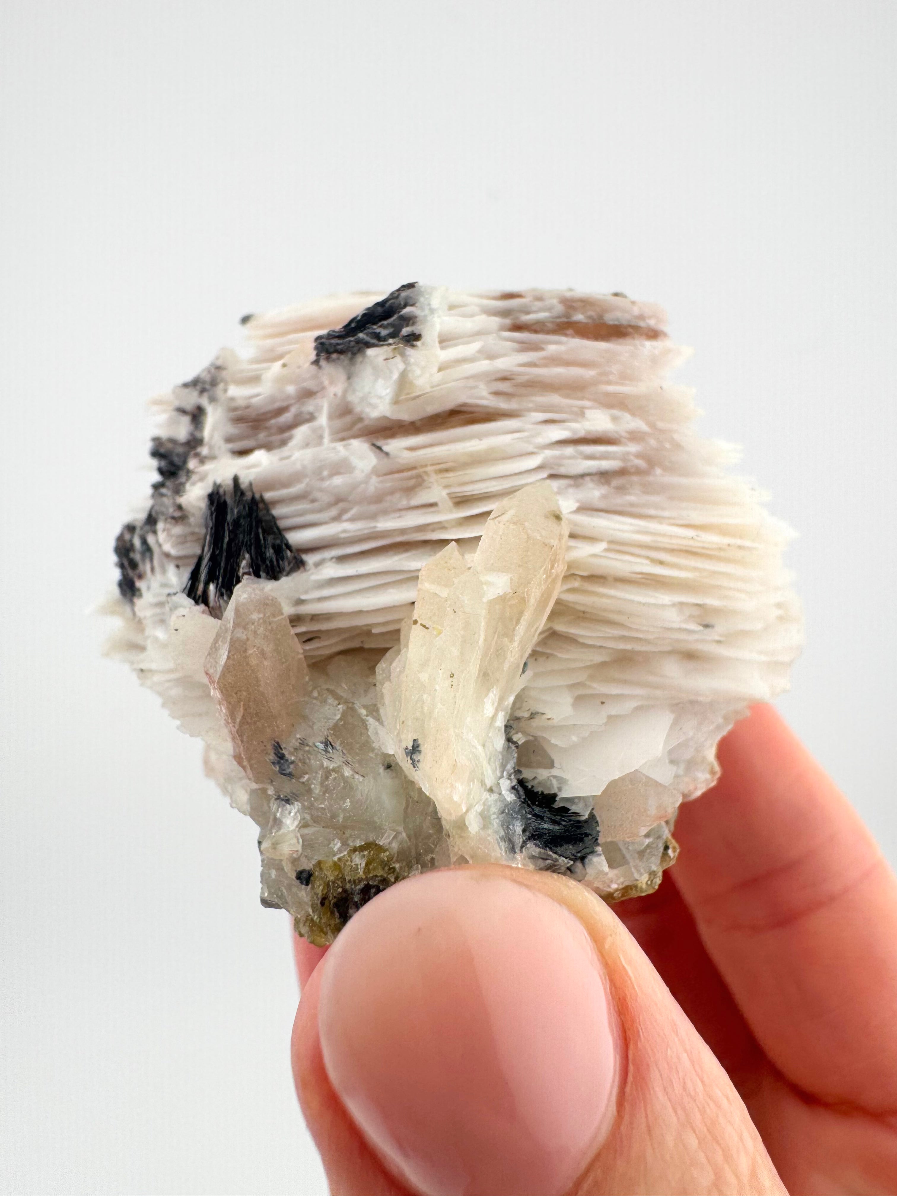 Pink 1000 Layer Calcite with Quartz and Specularite