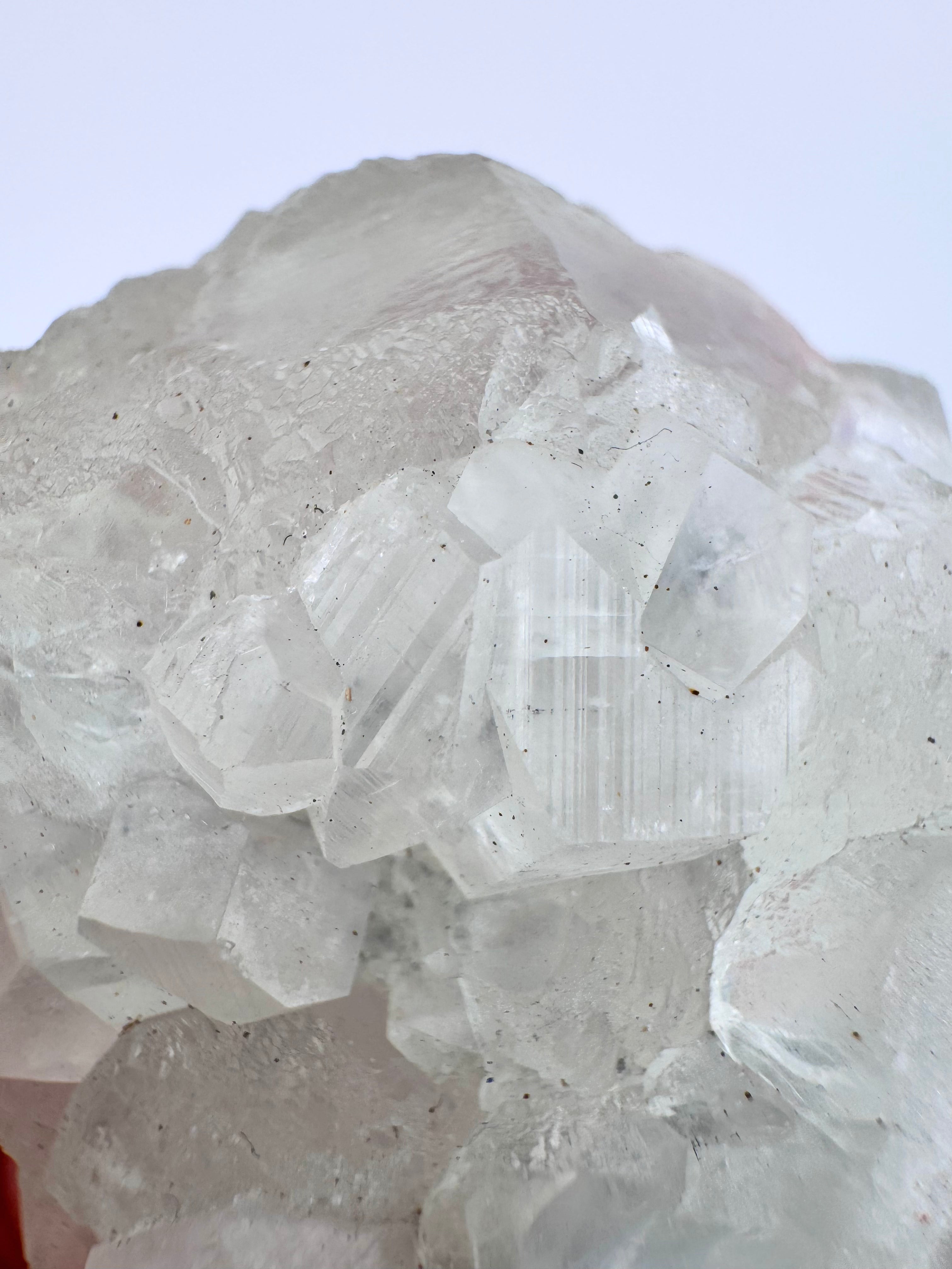 Green Fluorite with Benz Calcite from Fujian