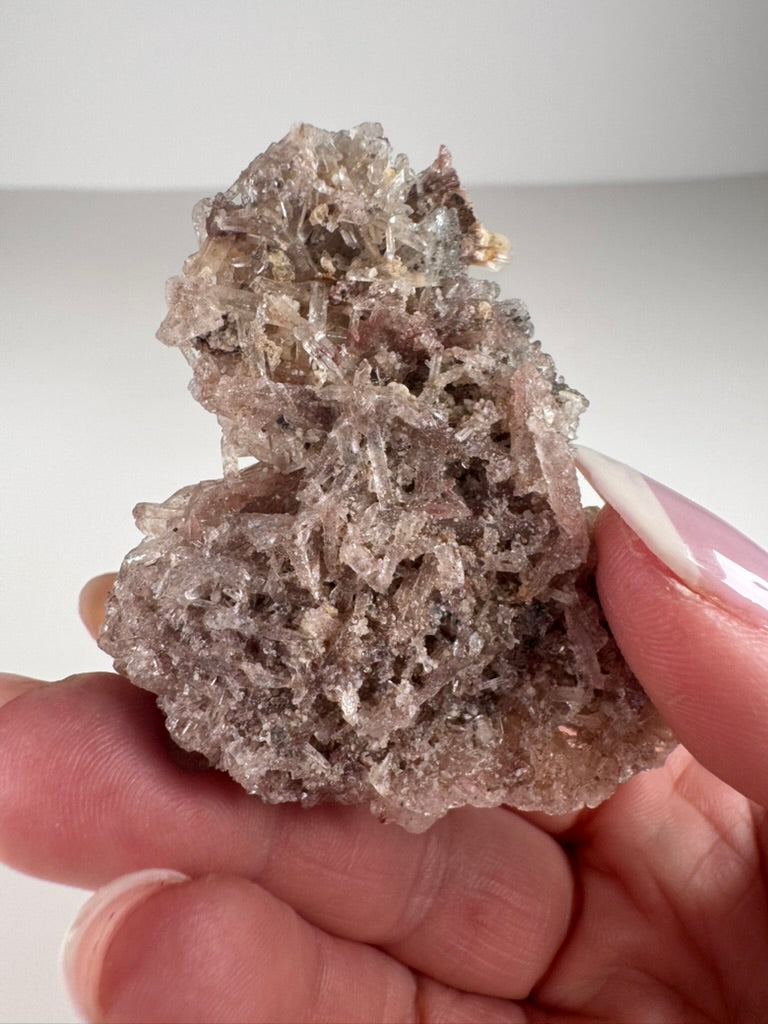 Pink Selenite, Feldspar and Black Tourmaline