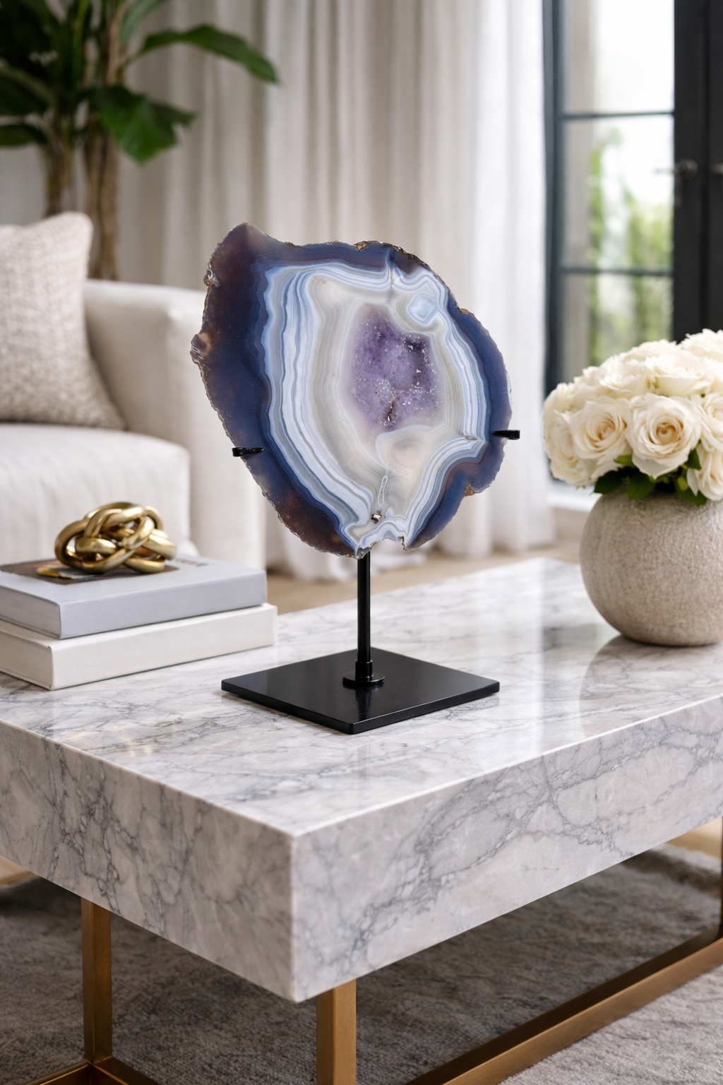 Amethyst Geode Slice from Brazil