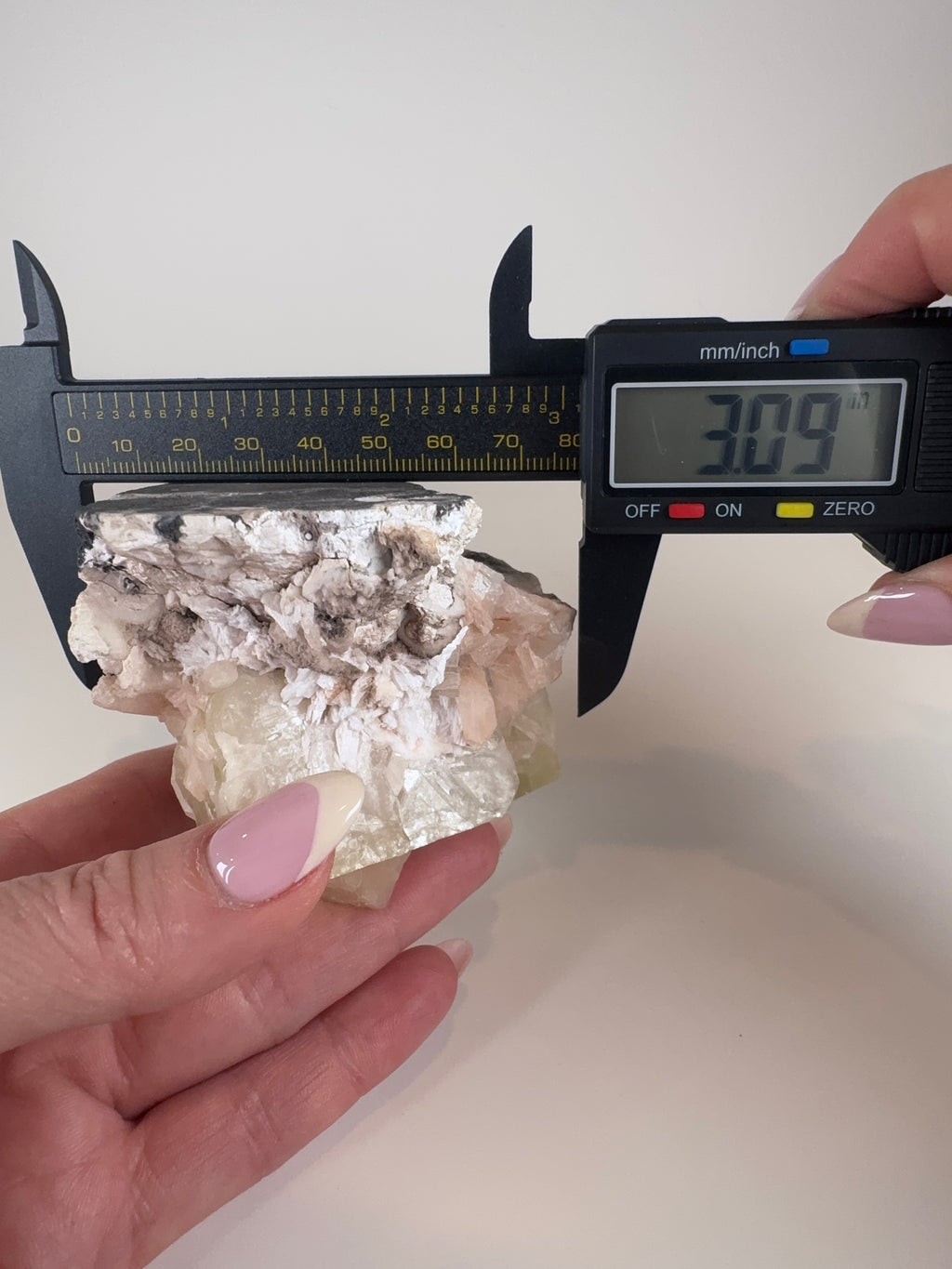 Green Apophyllite with Peach Stilbite