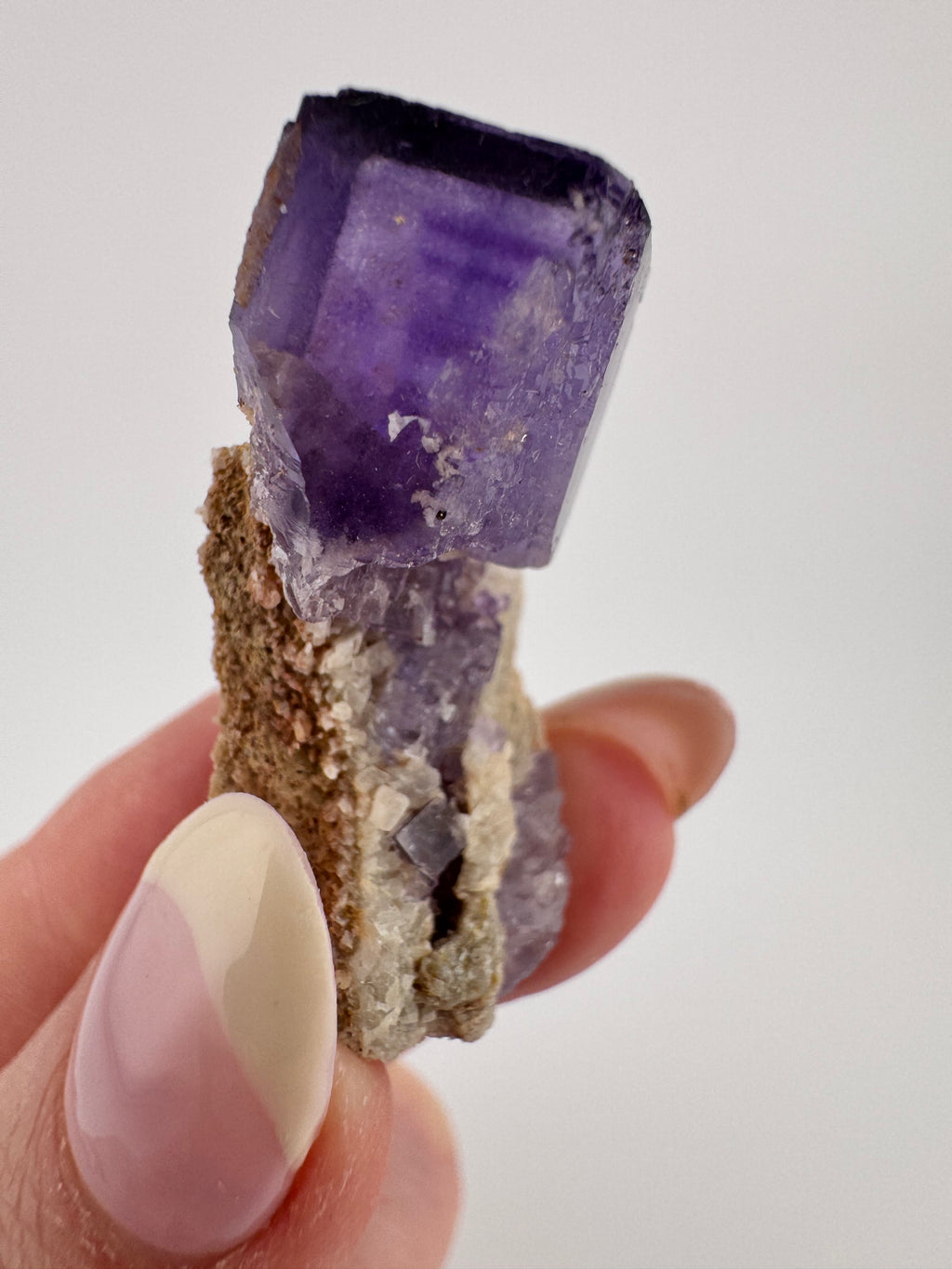 Purple Step Fluorite with Dolomite from Pakistan