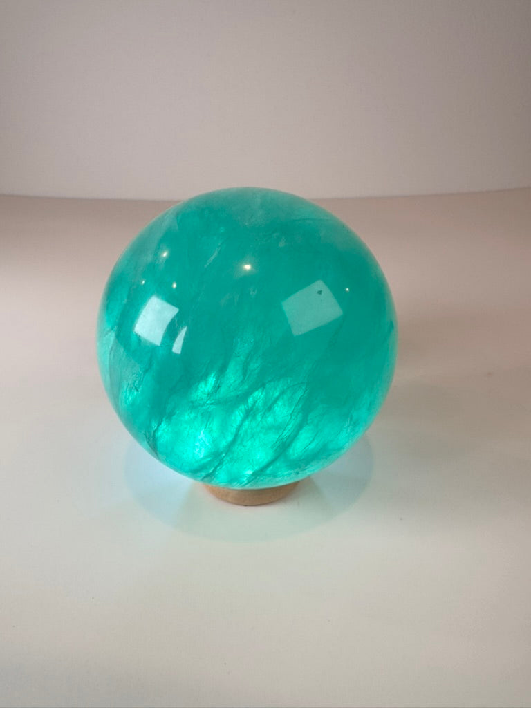 Green Fluorite Sphere