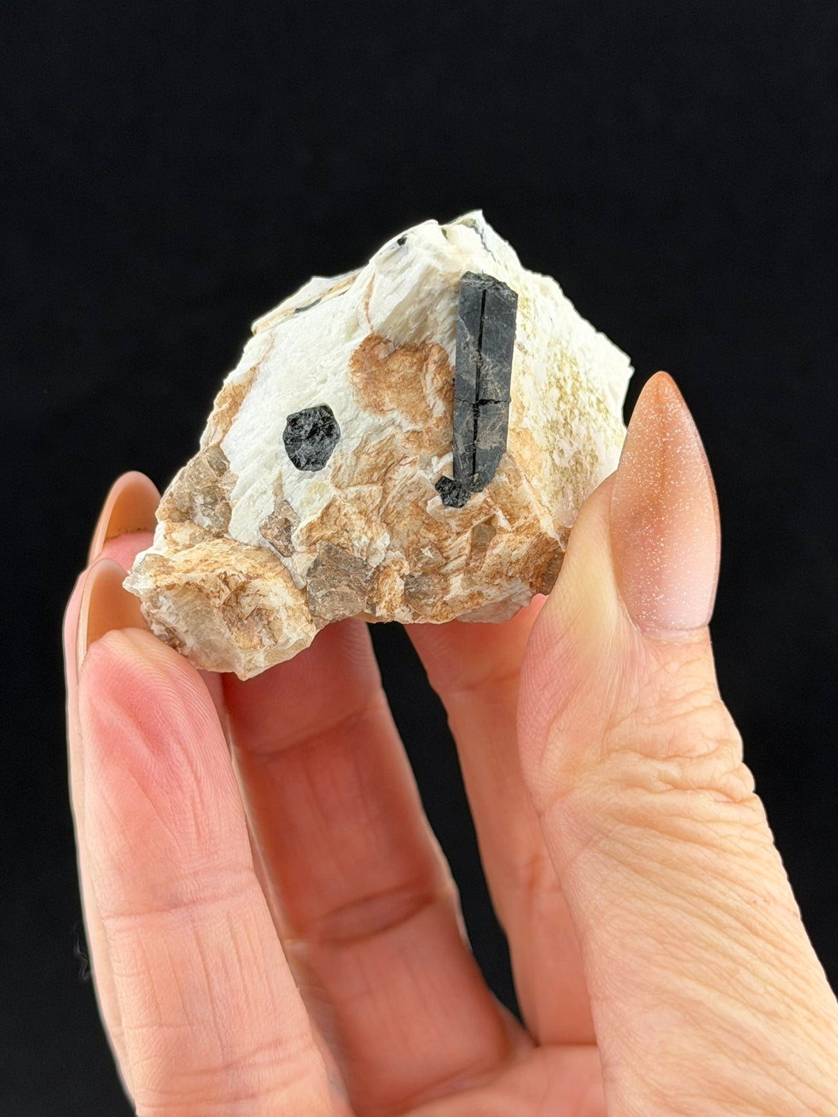 Black Tourmaline, Feldspar, Nova Scotia, Canada
