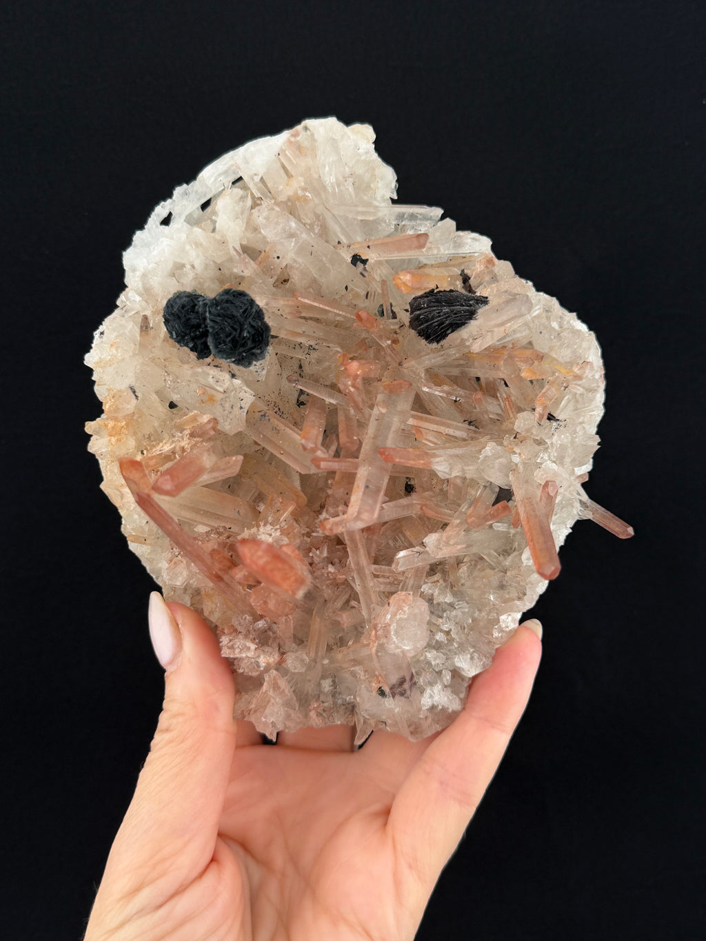 Hematite Quartz with Specularite Roses - Huanggang Mine, Inner Mongolia