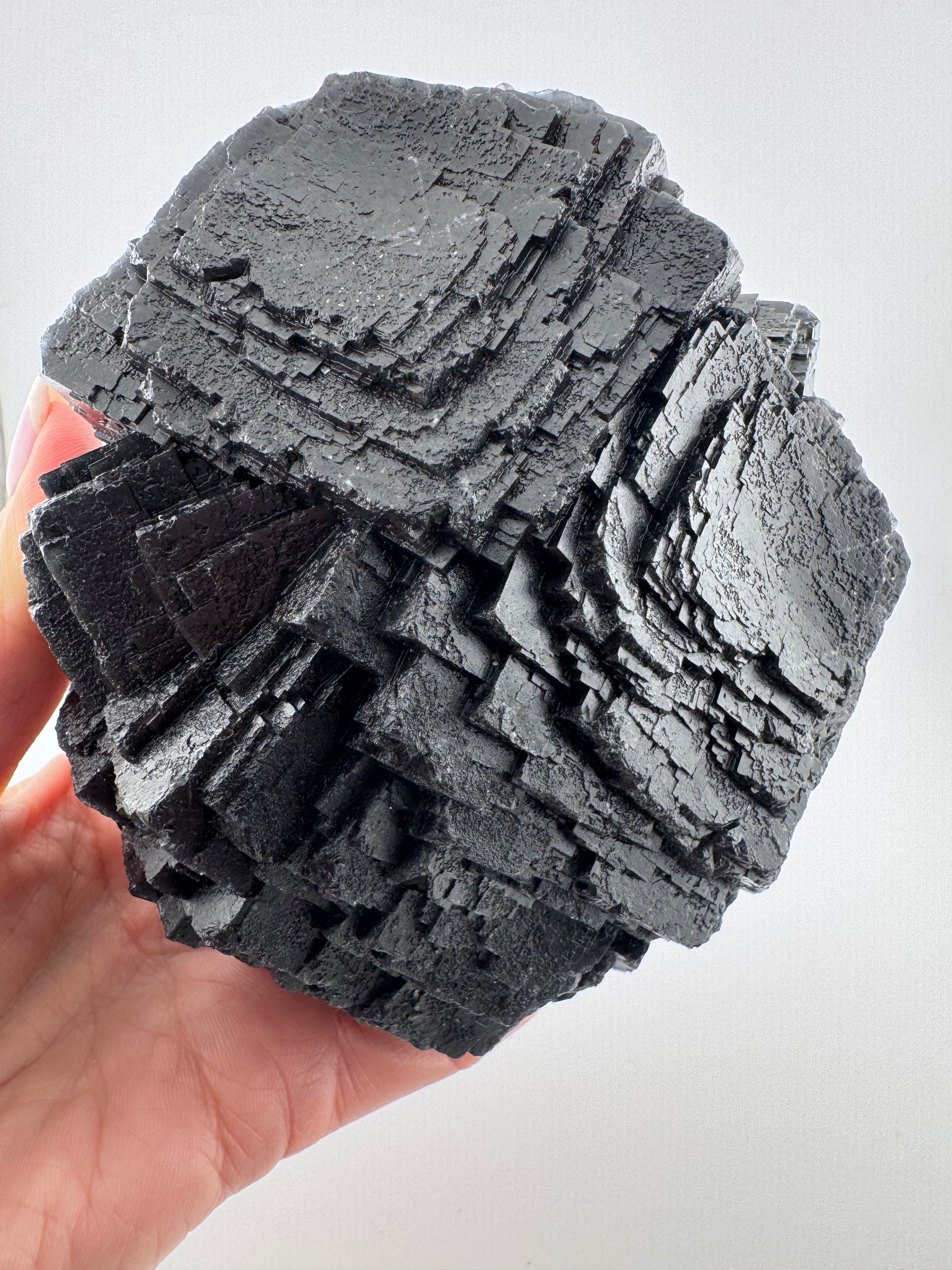 Black Rose Fluorite with Red UV Reaction, from Pakistan