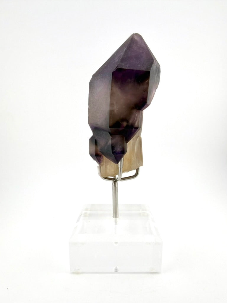 Phantom Elestial Amethyst over Quartz