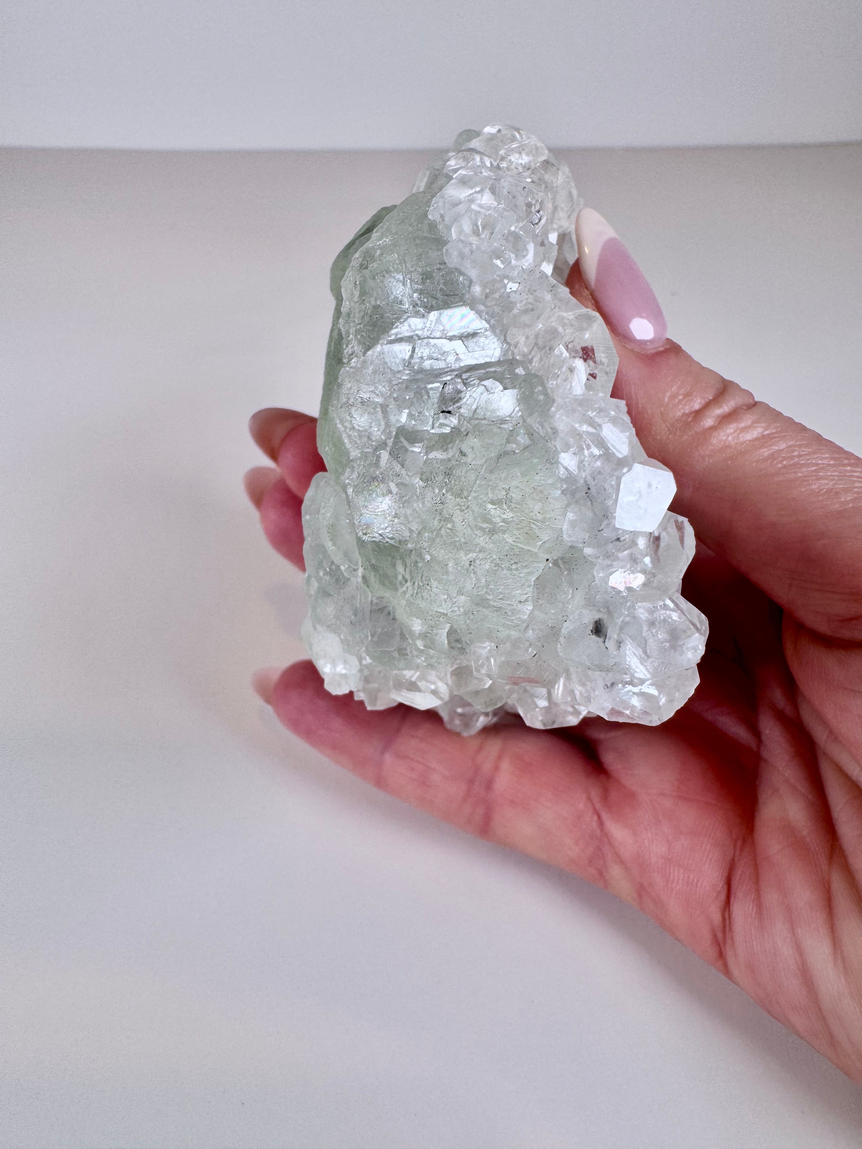 Green Fluorite and Benz Calcite from Fujian