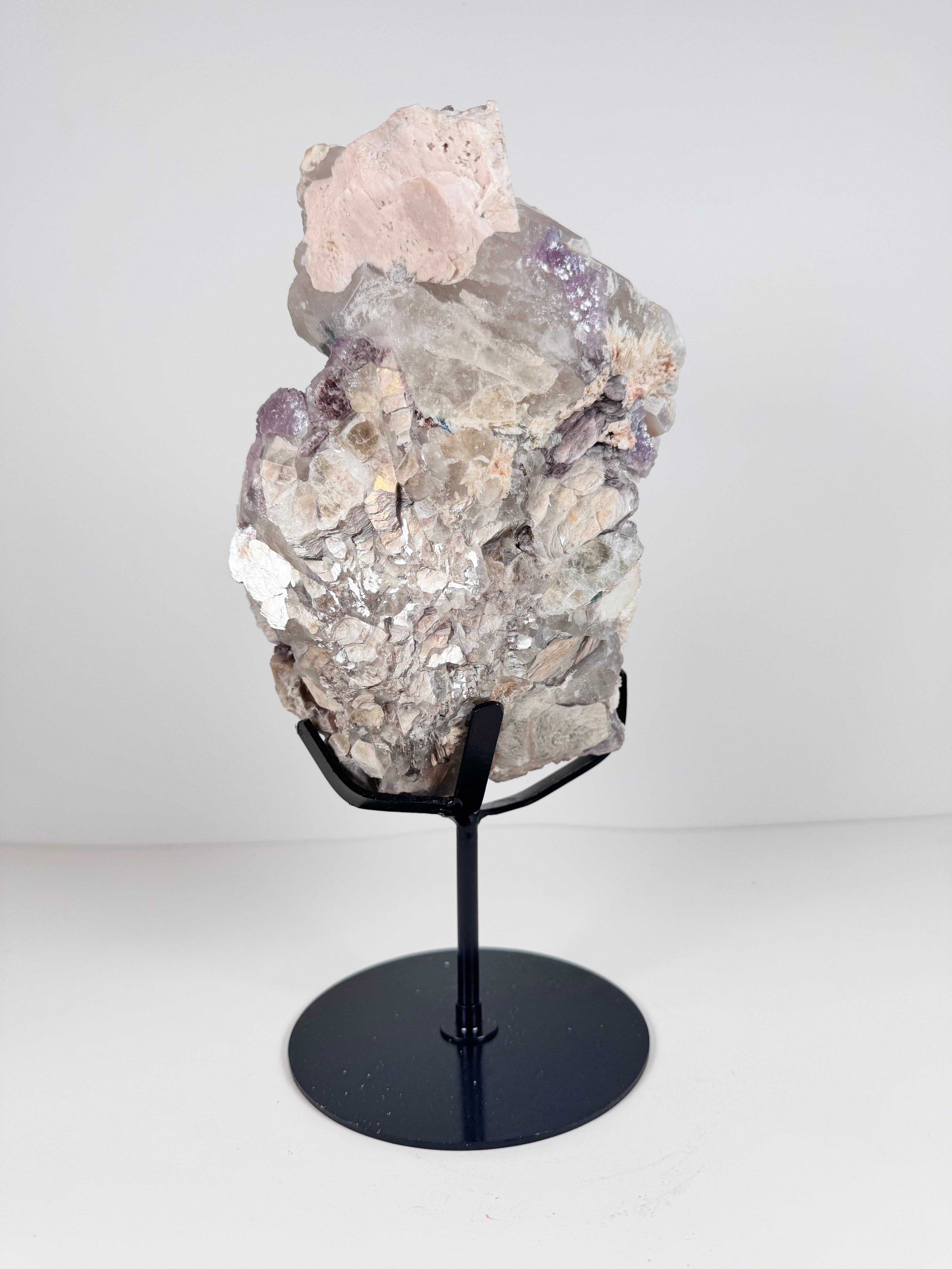 Watermelon Tourmaline in Lepidolite & Quartz Matrix