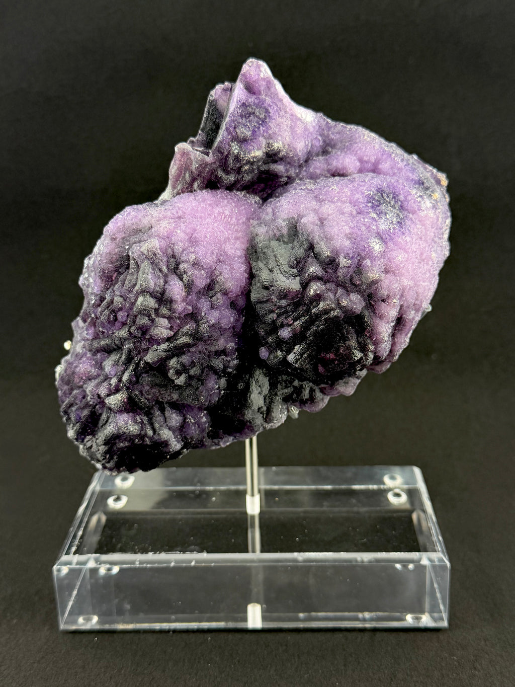 Purple Fluorite Specimen on Custom Stand – Henan, China