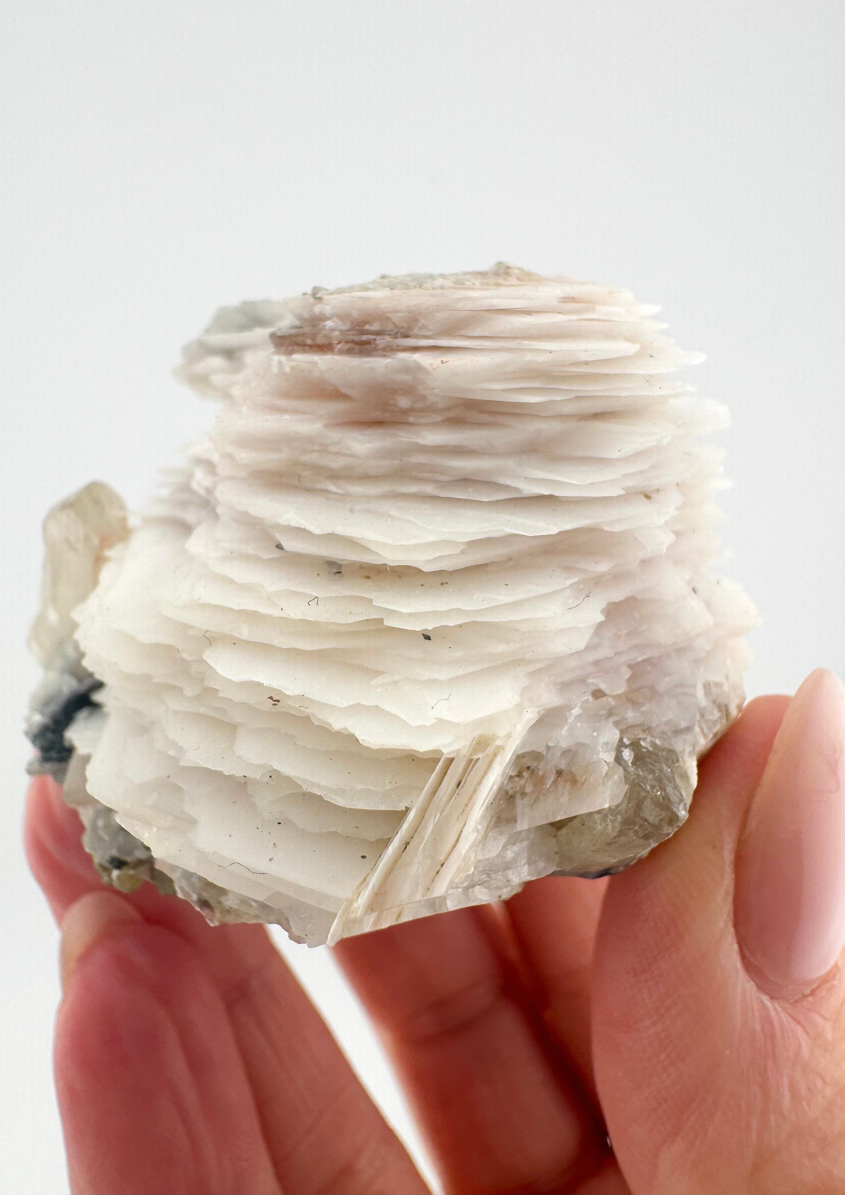 Pink 1000 Layer Calcite with Quartz and Specularite