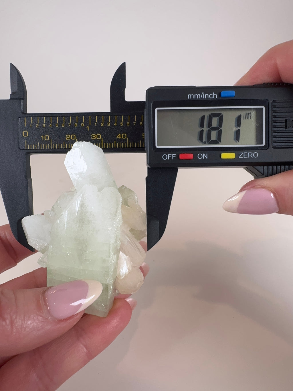 Green Apophyllite with Peach Stilbite