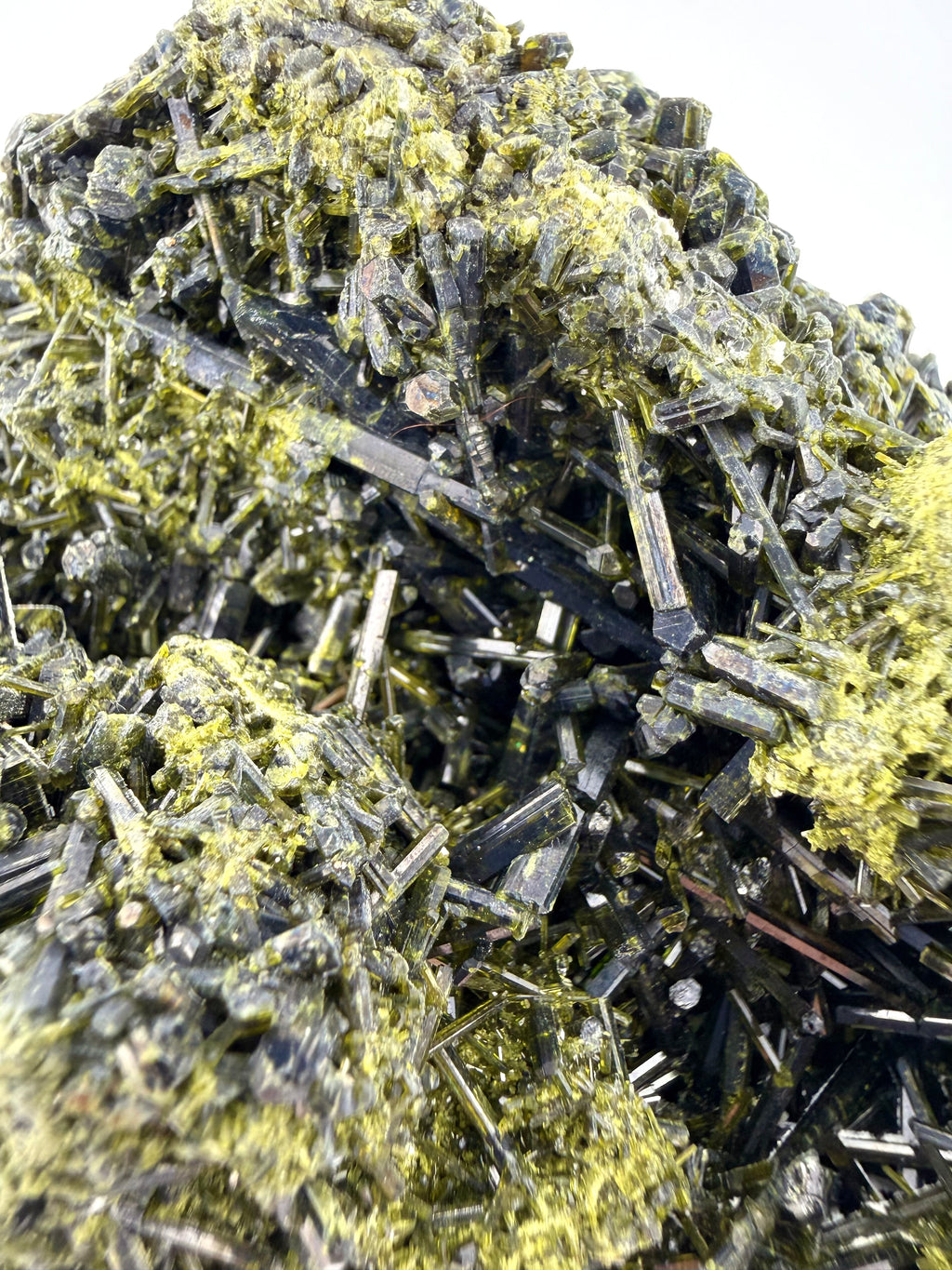 Green Tourmaline with Epidote