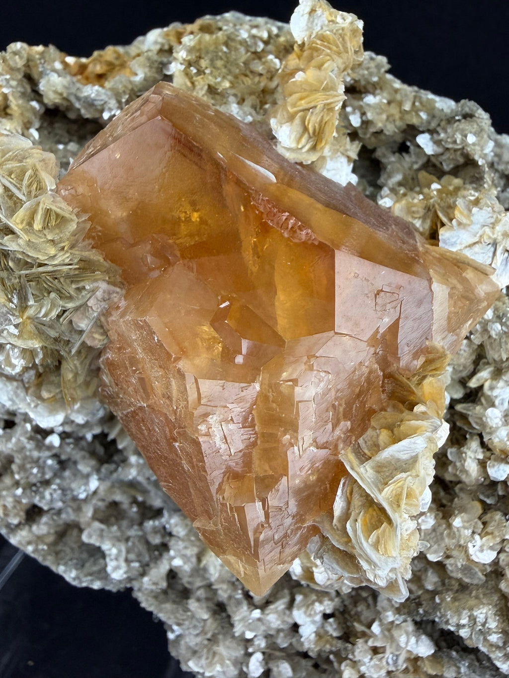 Scheelite on Muscovite, Sichuan, China