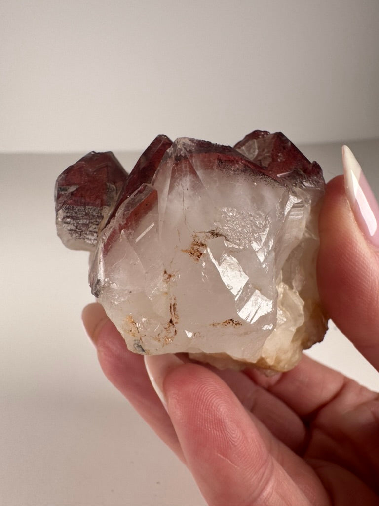 Hematite-Stained Quartz Cluster