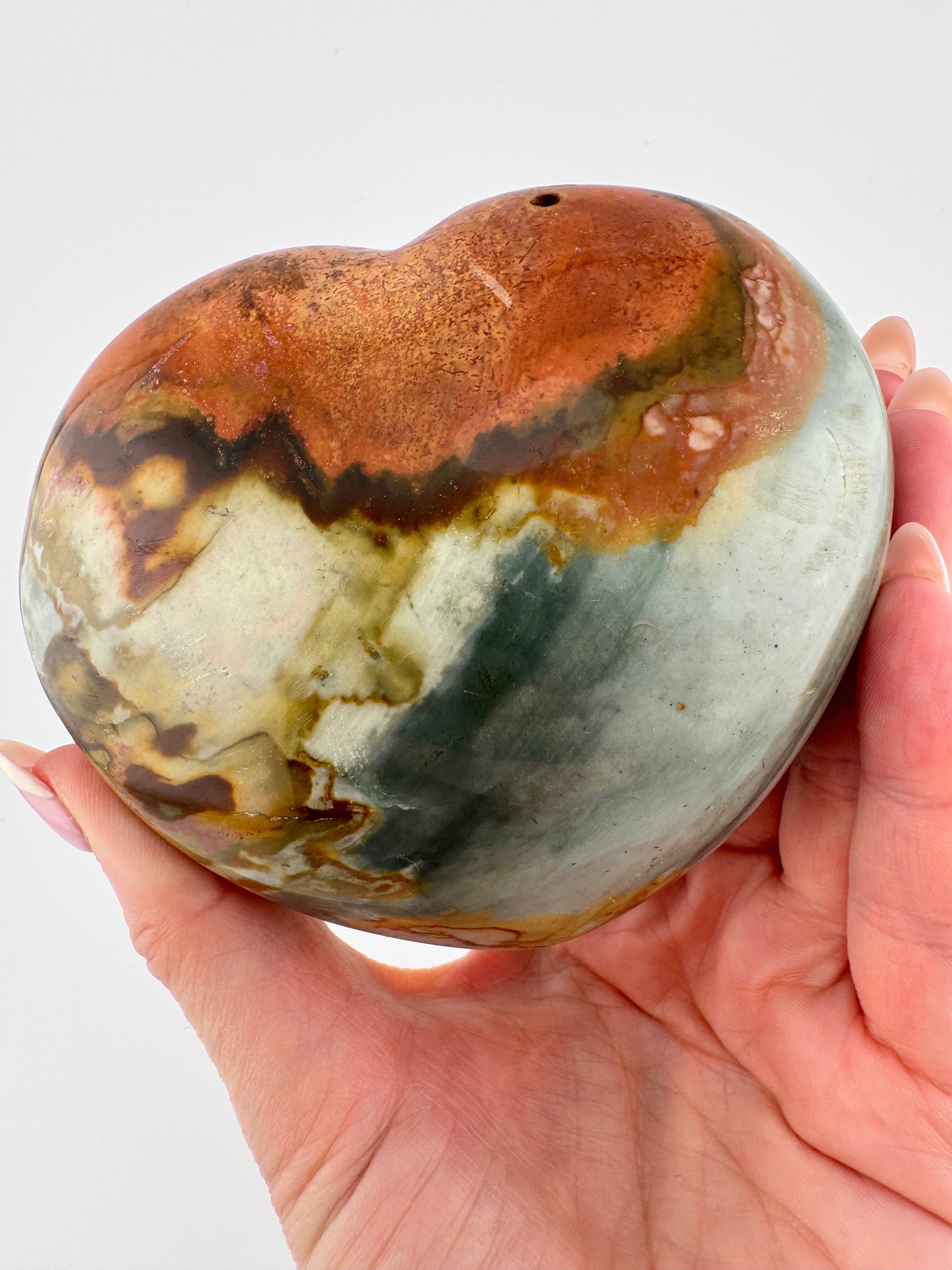 Polychrome Jasper Heart