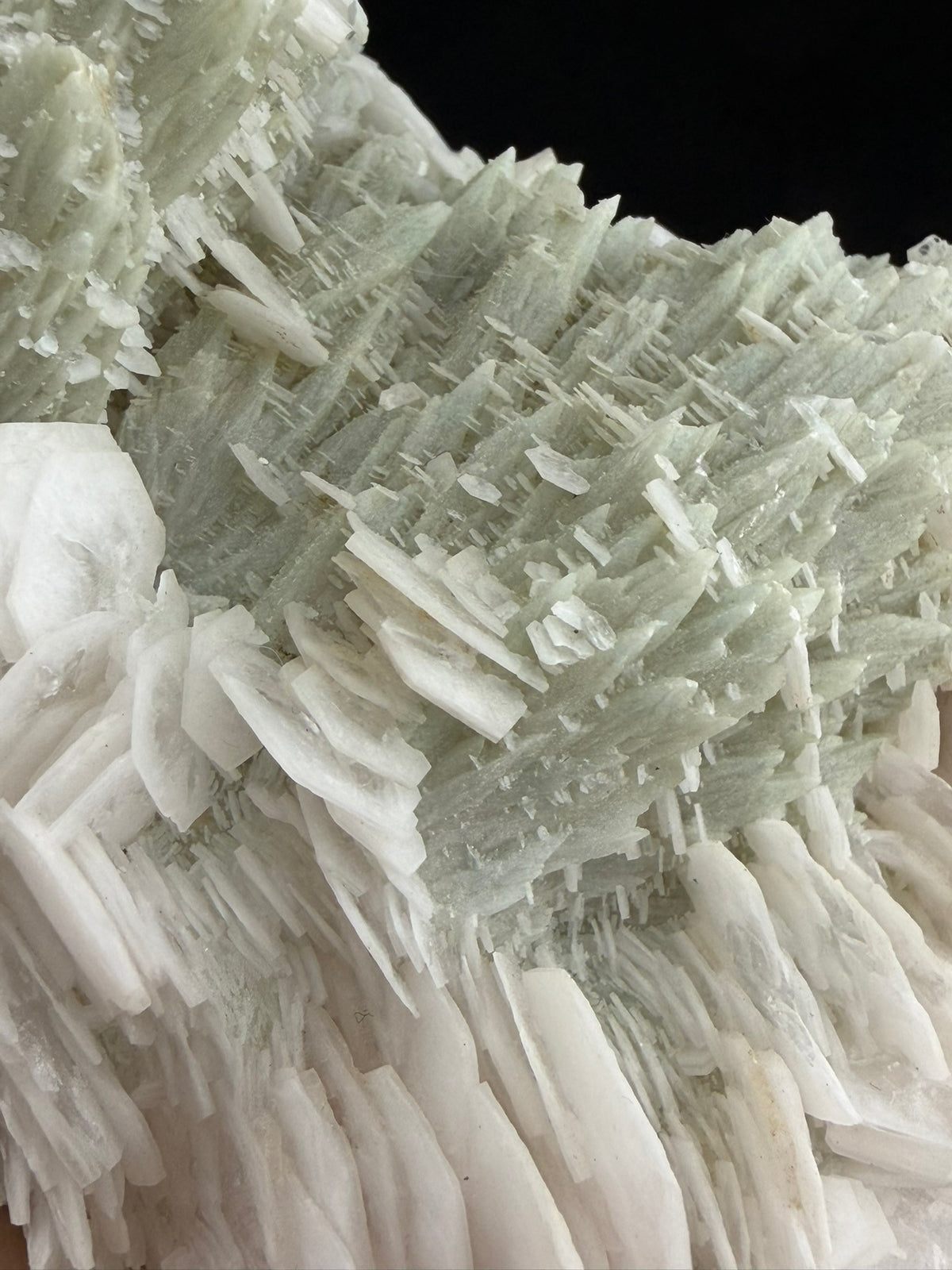 Green Feather and White Petal Calcite, Inner Mongolia