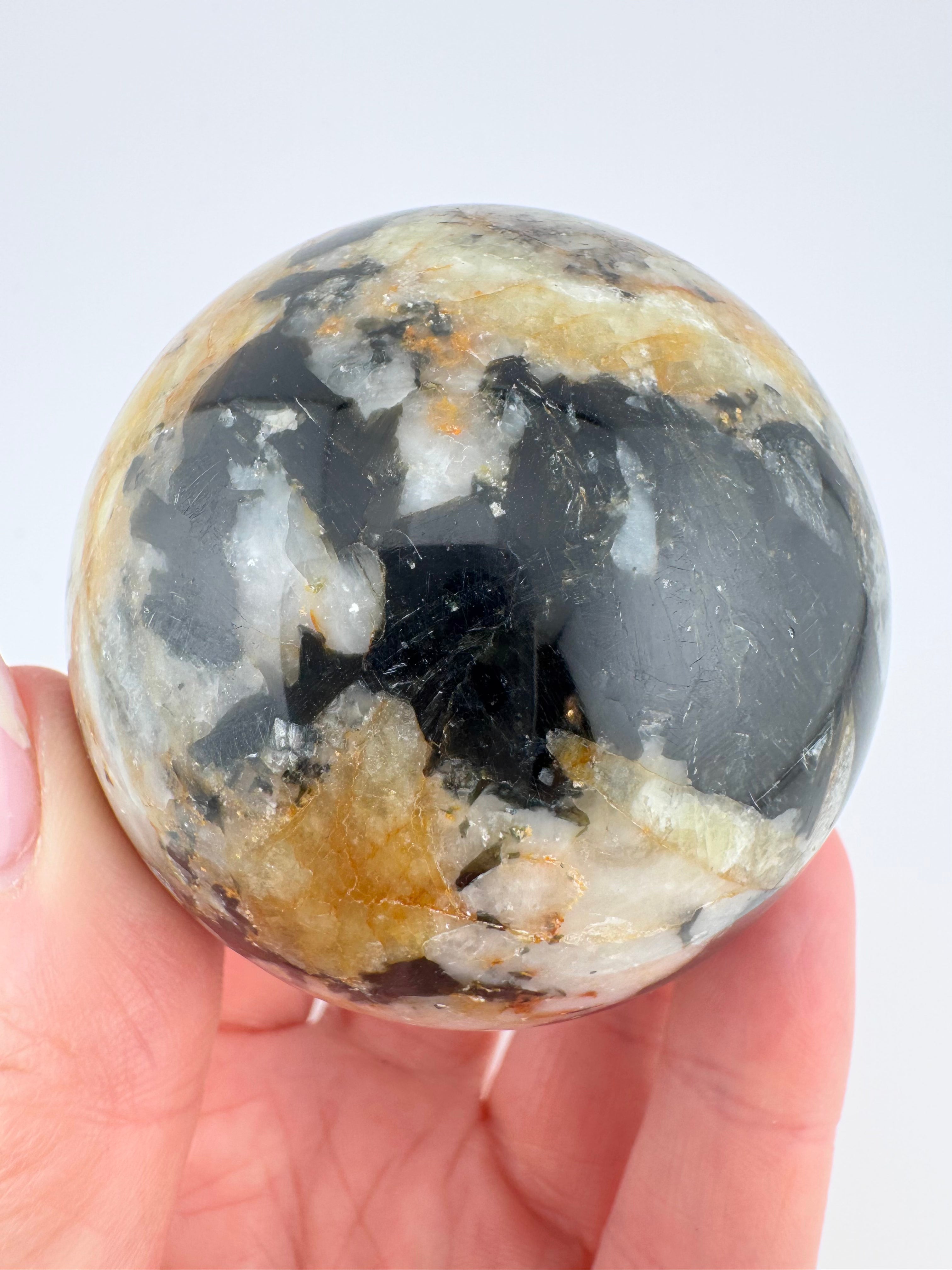 Golden Tourmaline Matrix Sphere