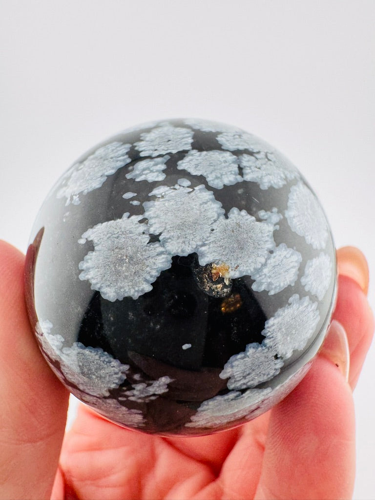 Snowflake Obsidian Sphere