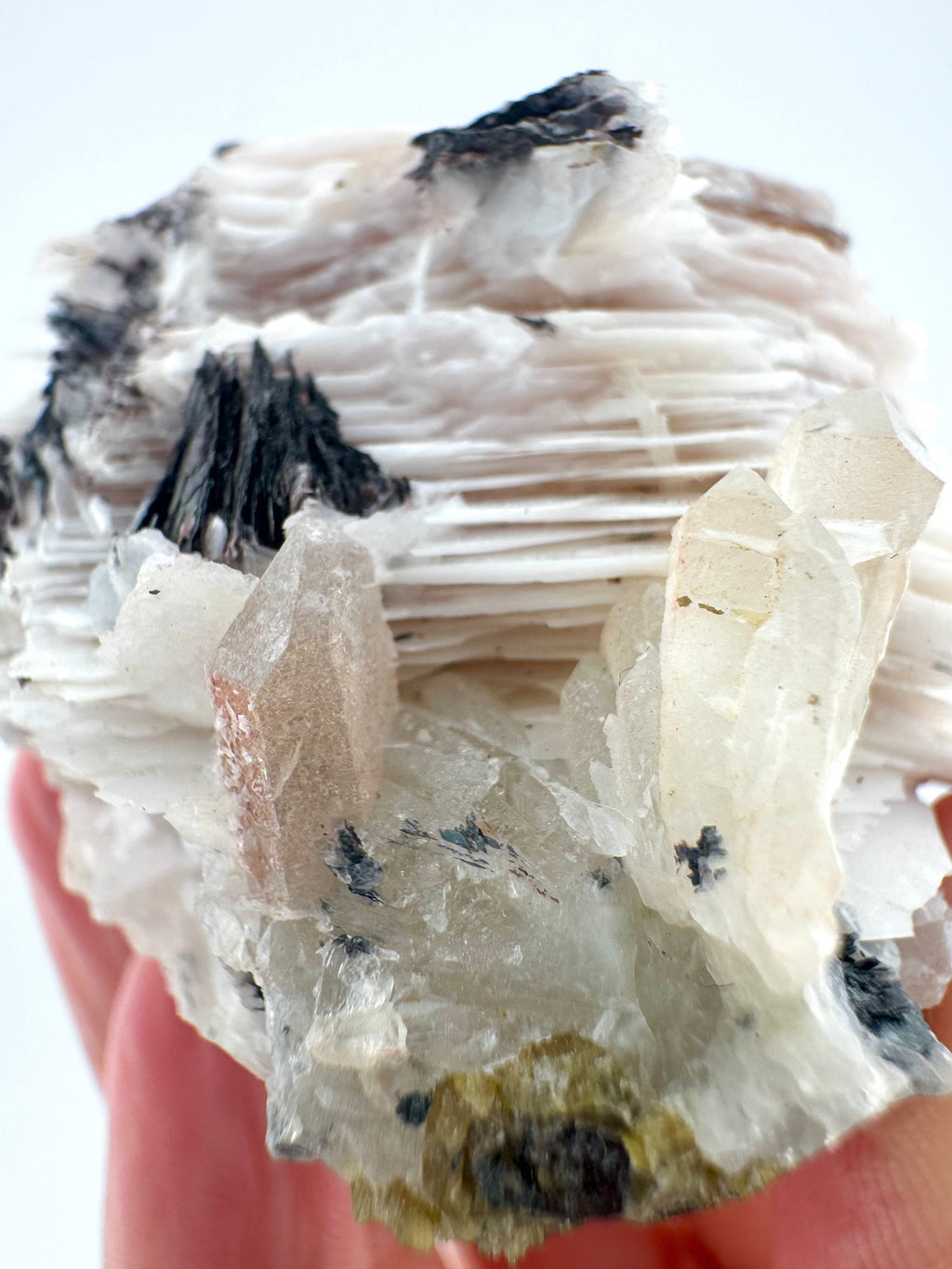 Pink 1000 Layer Calcite with Quartz and Specularite