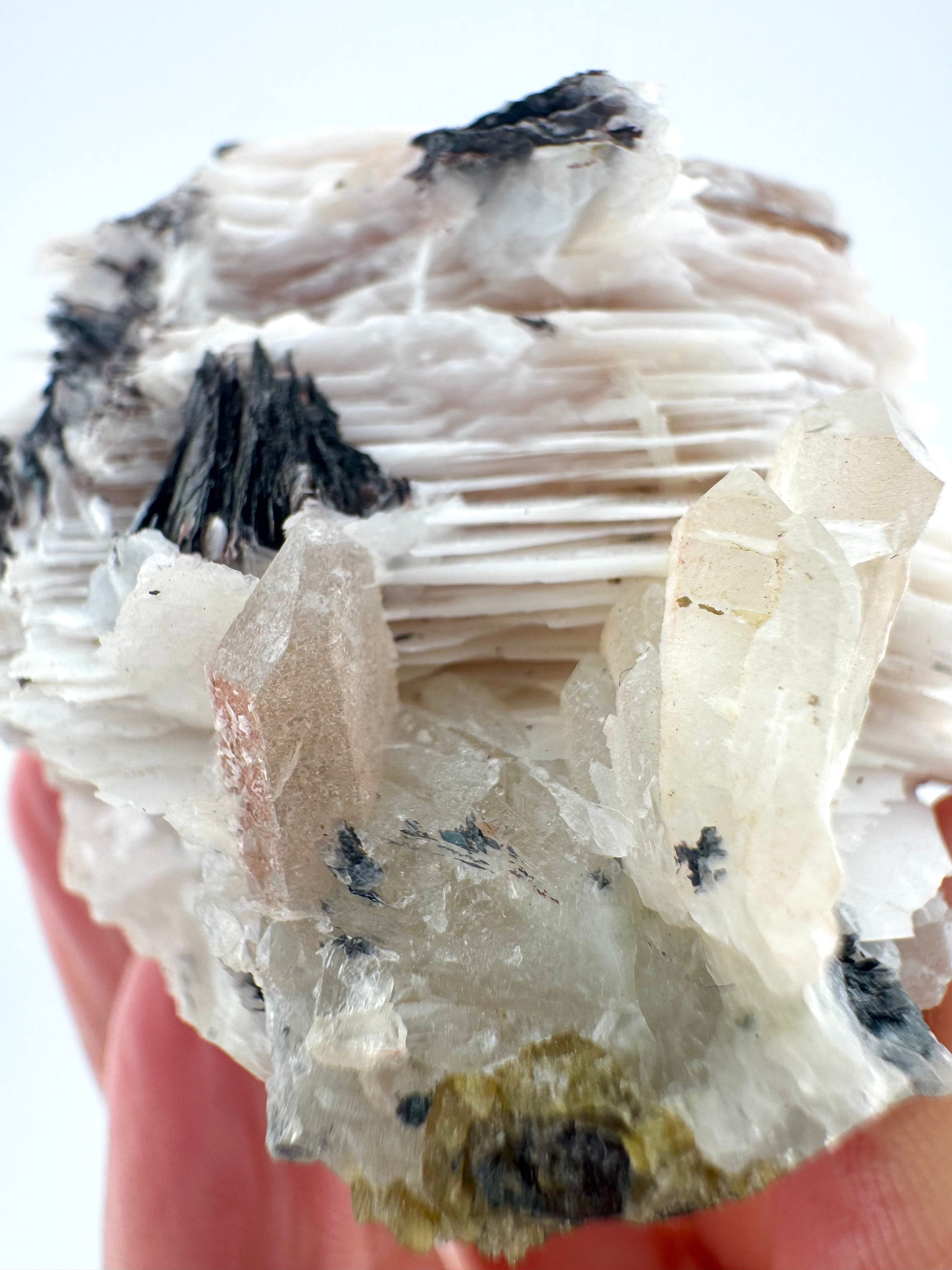 Pink 1000 Layer Calcite with Quartz and Specularite