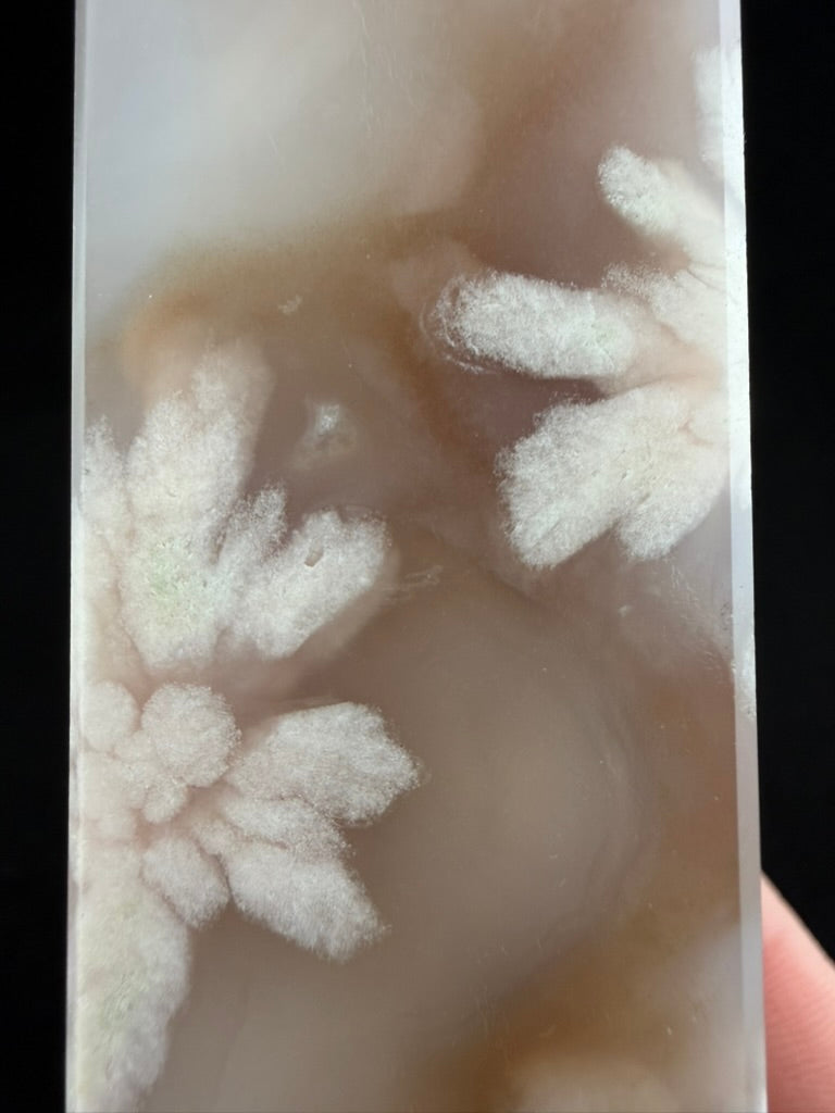 Pink Flower Agate Obelisk - Madagascar