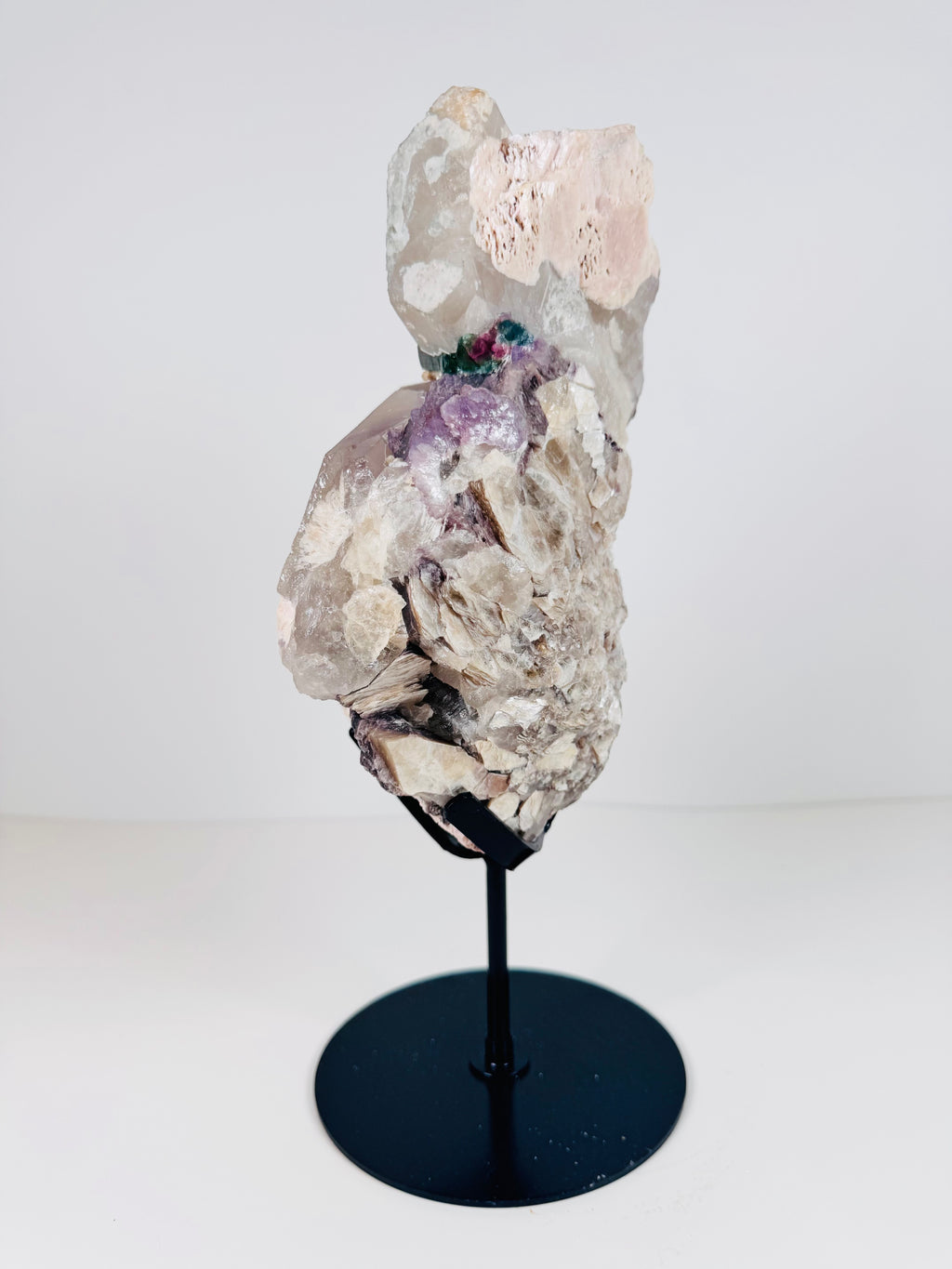 Watermelon Tourmaline in Lepidolite & Quartz Matrix