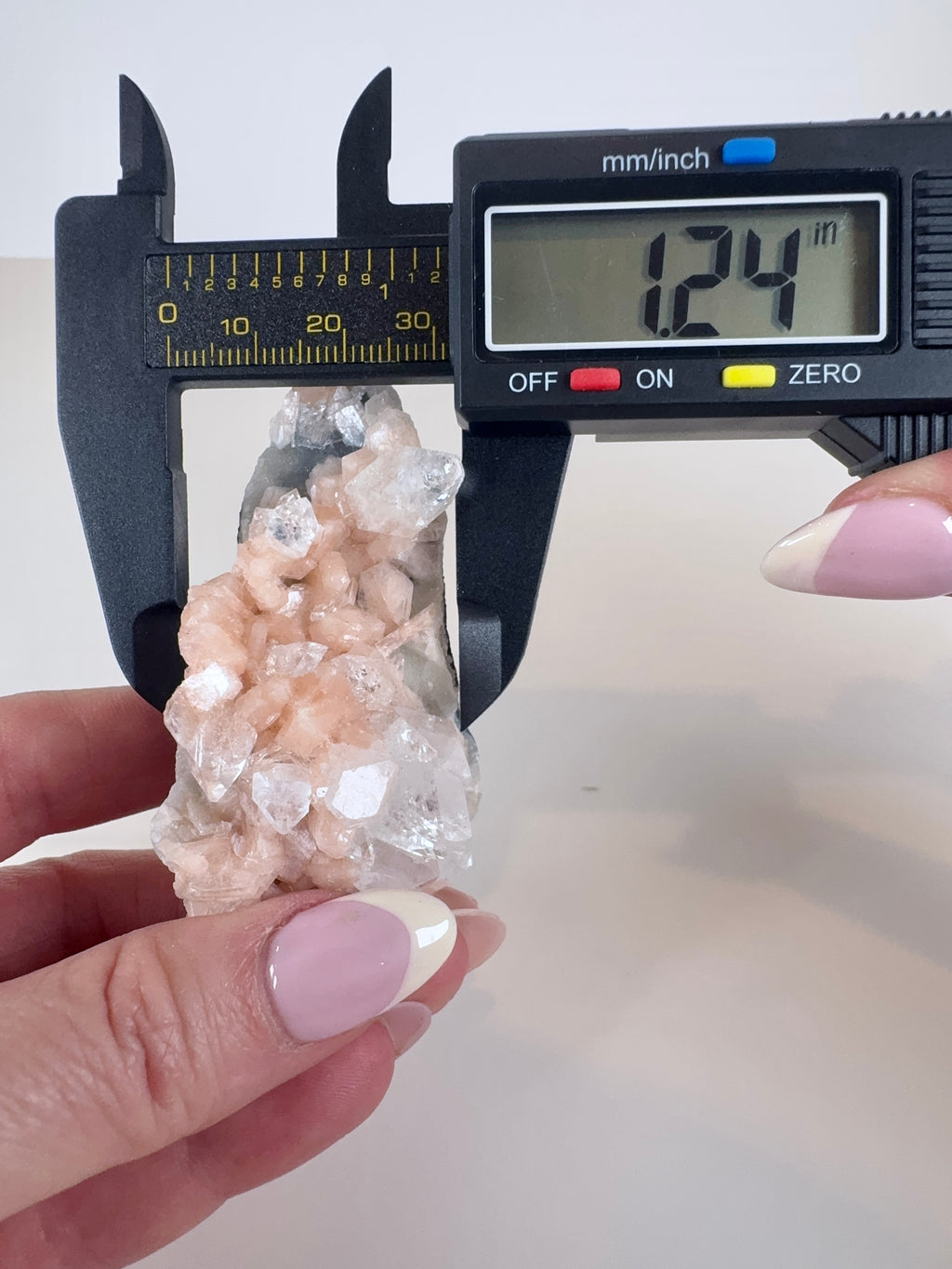 White Apophyllite with Peachy Stilbite