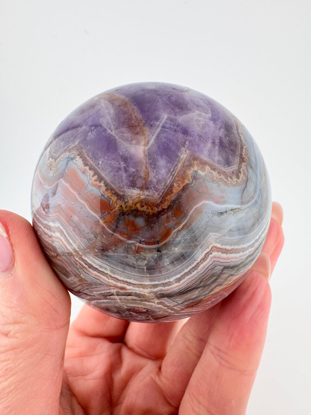 Banded Amethyst Agate Sphere