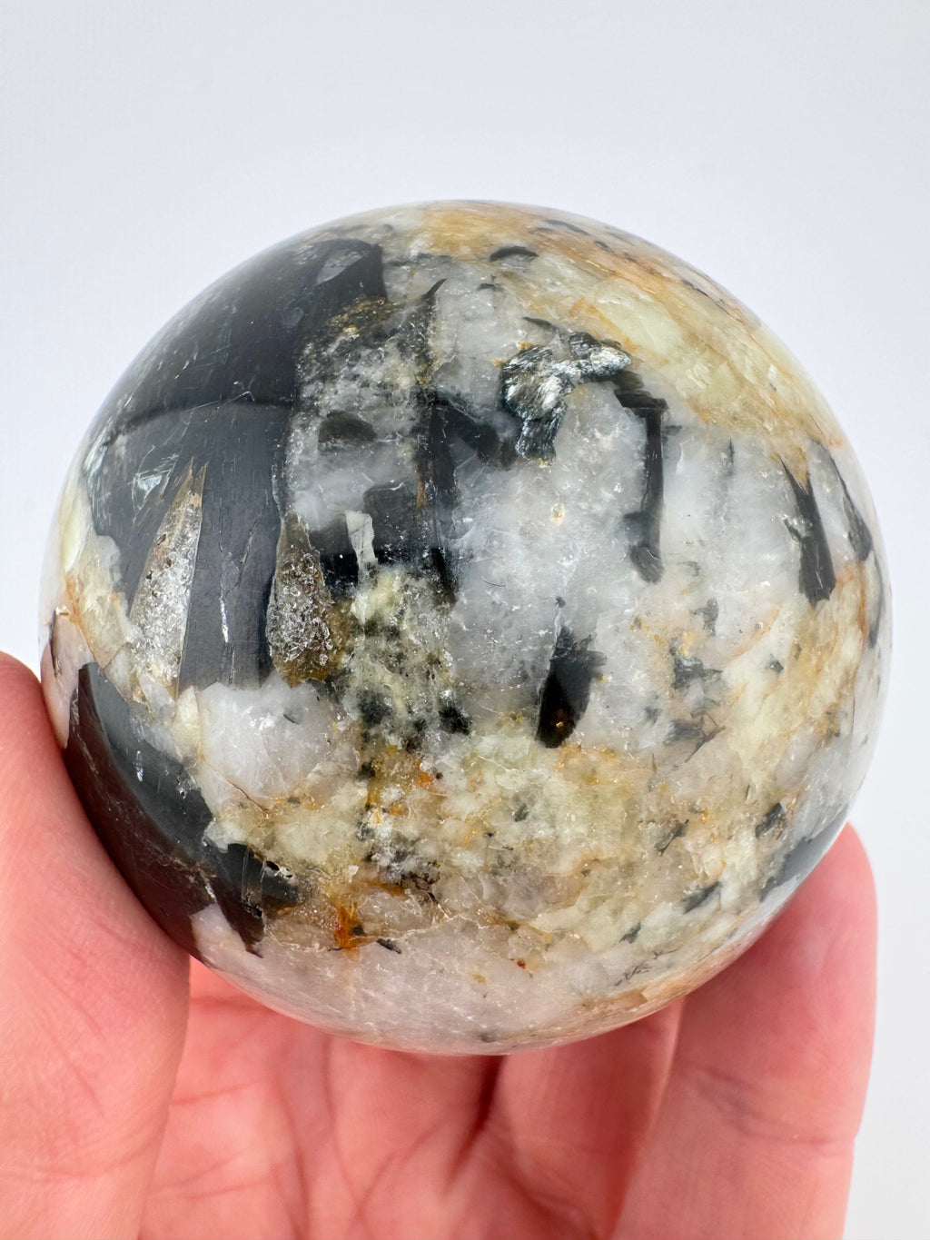 Golden Tourmaline Matrix Sphere