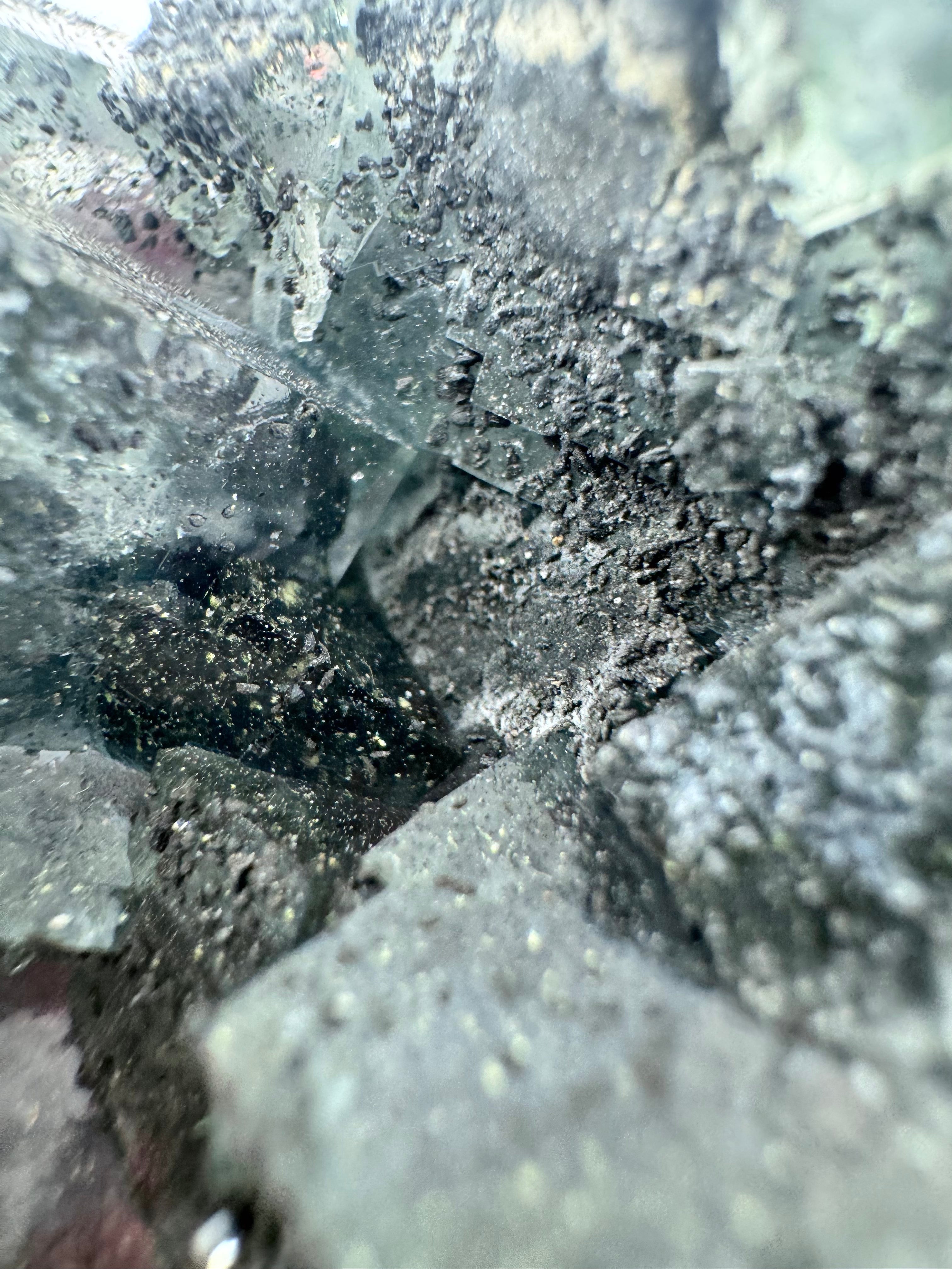 Golden Rutile Fluorite with Pyrite from Inner Mongolia