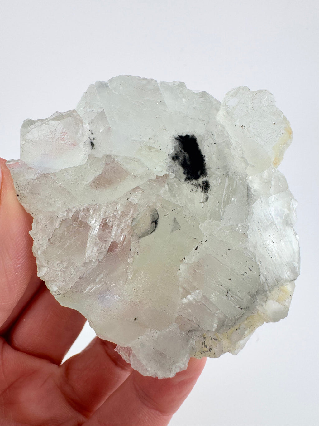 Green Fluorite with Benz Calcite from Fujian