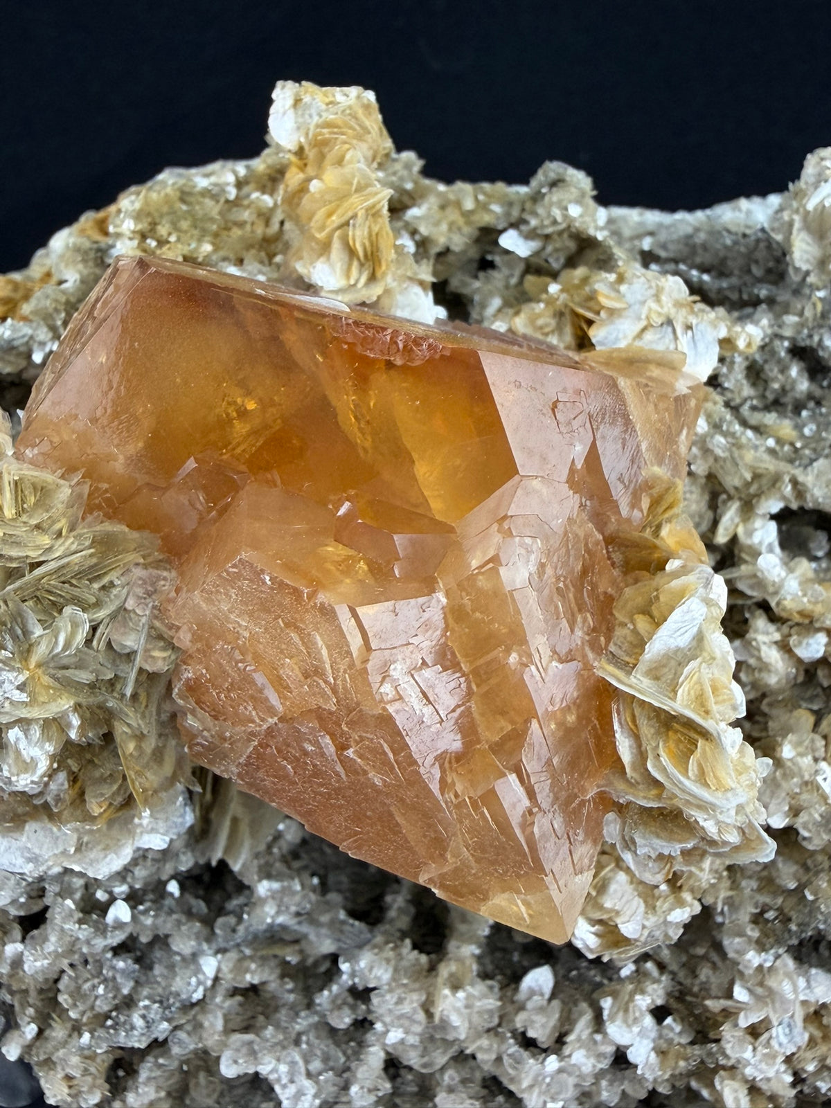 Scheelite on Muscovite, Sichuan, China