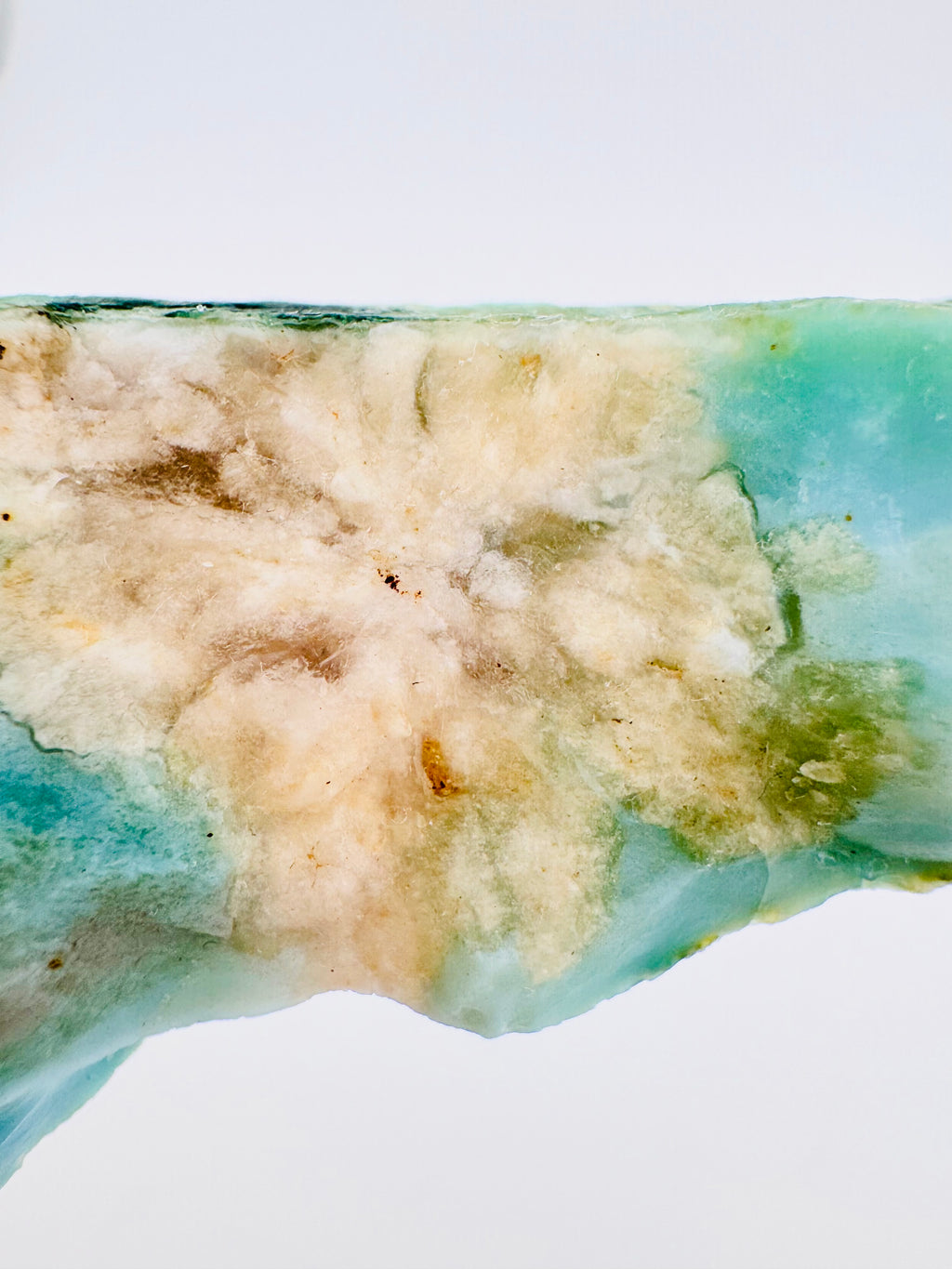 Raw Green Cherry Blossom Agate