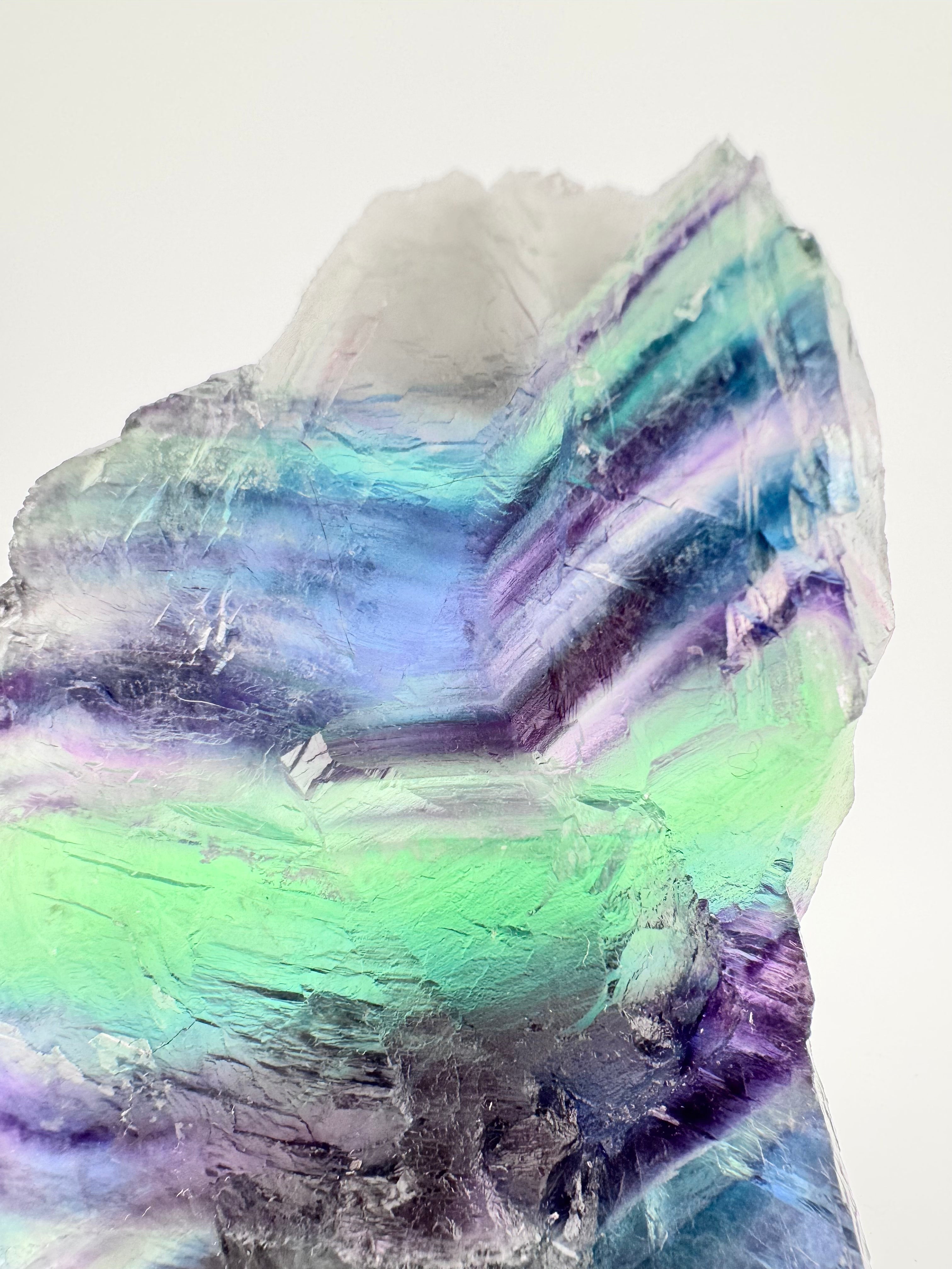 Raw Aurora Band Fluorite